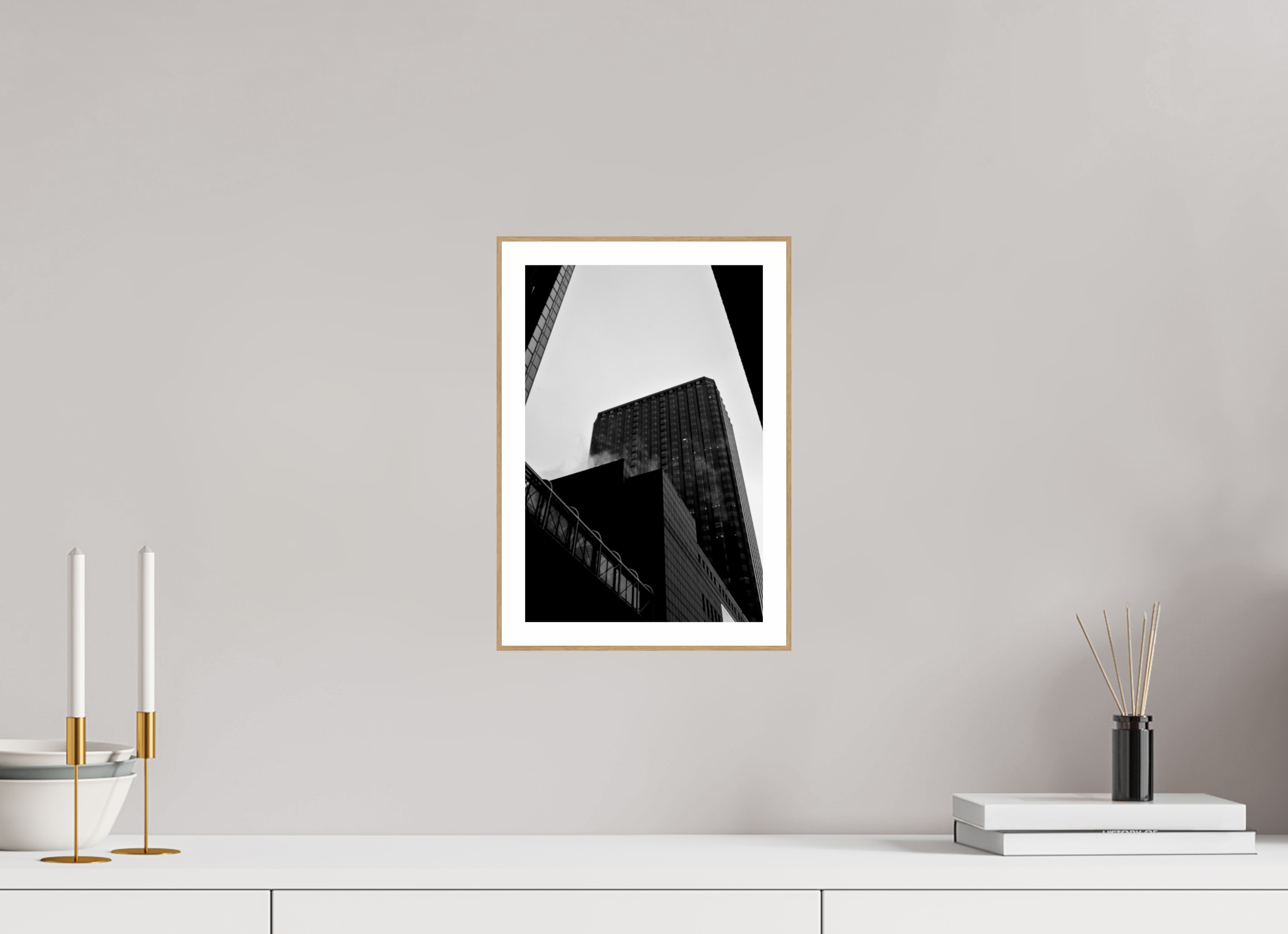 8 x 12″, Solid Wood ArtBox (Oak) Financial District