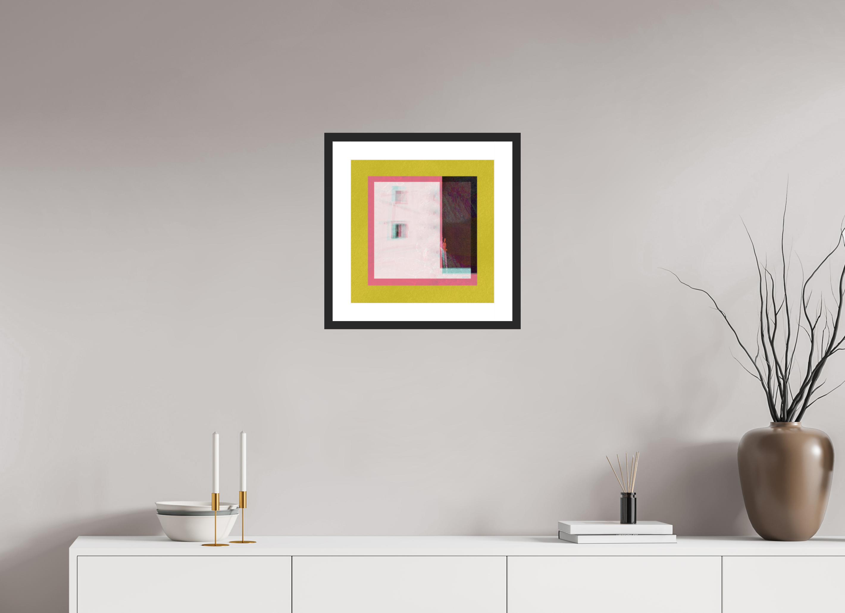 15 x 15″, Framed #1 Corner Store