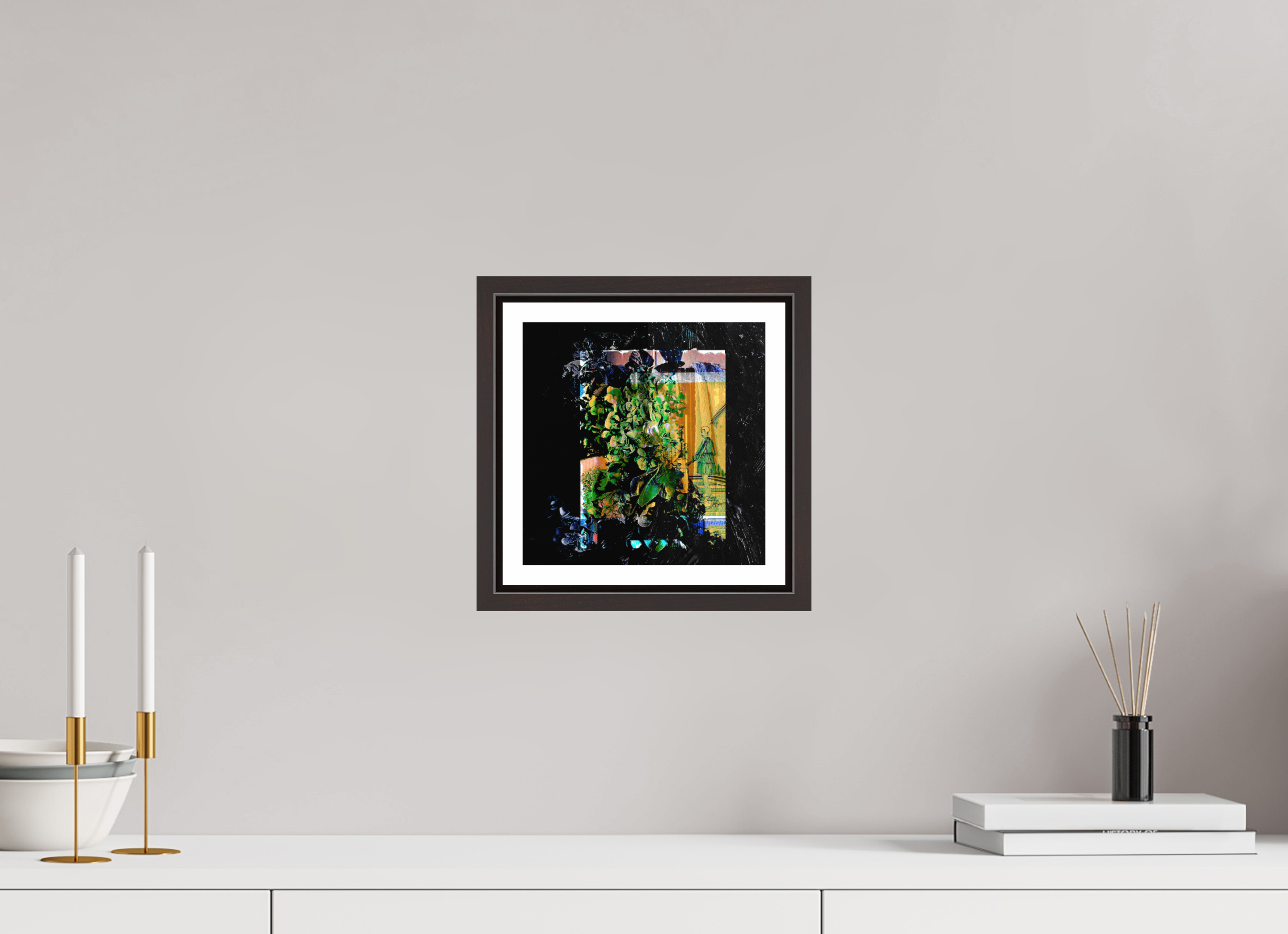8 x 8″, Floater Frame (Alder Brown) Imposter Syndrome
