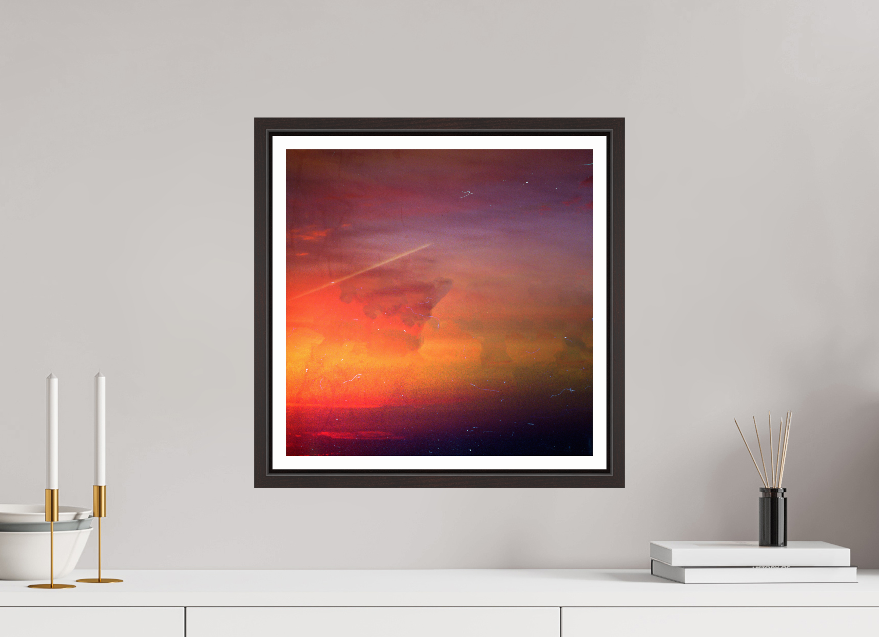 15 x 15″, Floater Frame (Alder Brown) sugar