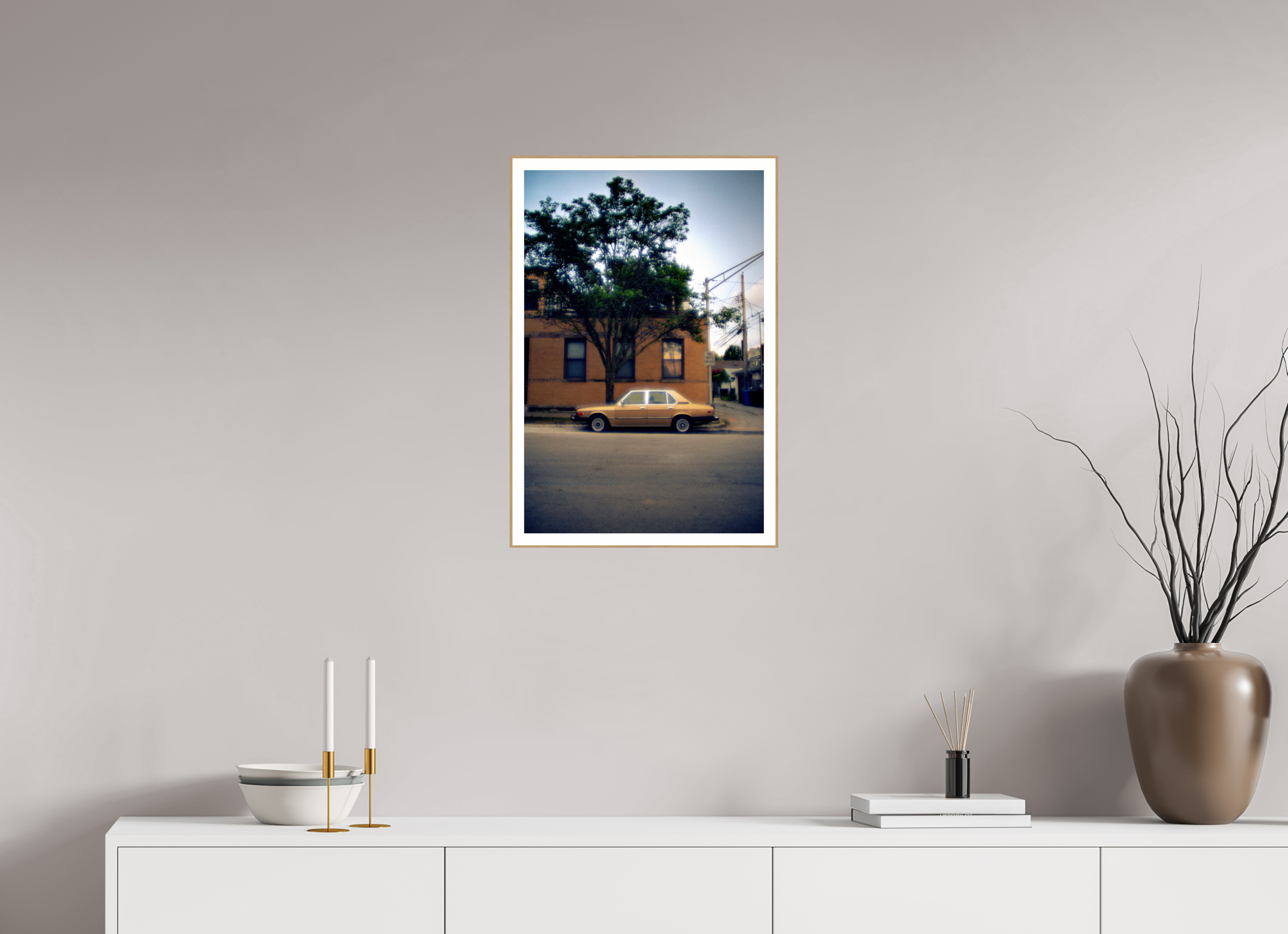16 x 24.2″, Solid Wood ArtBox (Oak) Golden Glow
