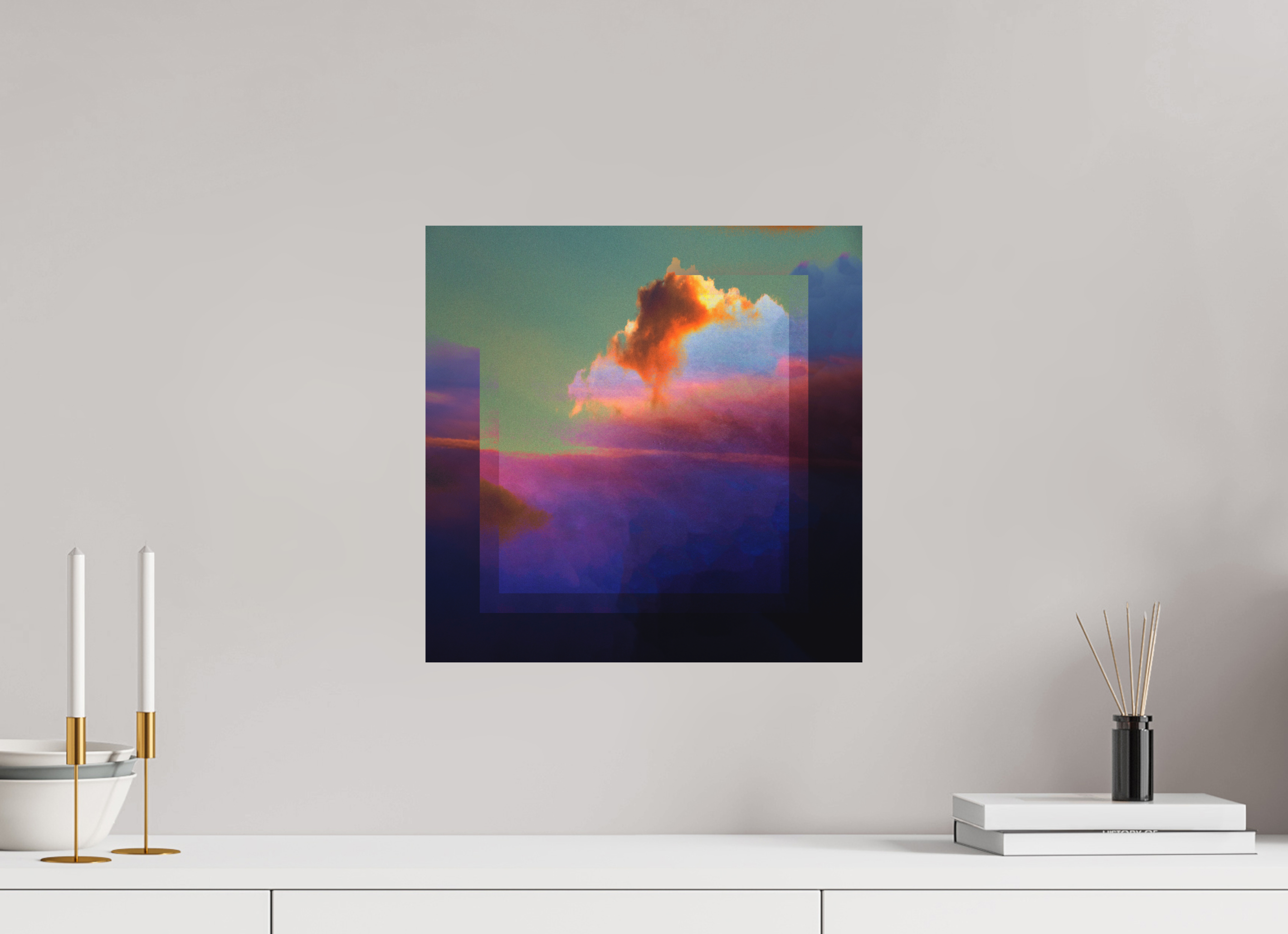15 x 15″, Aluminum Dibond Lofi Clouds