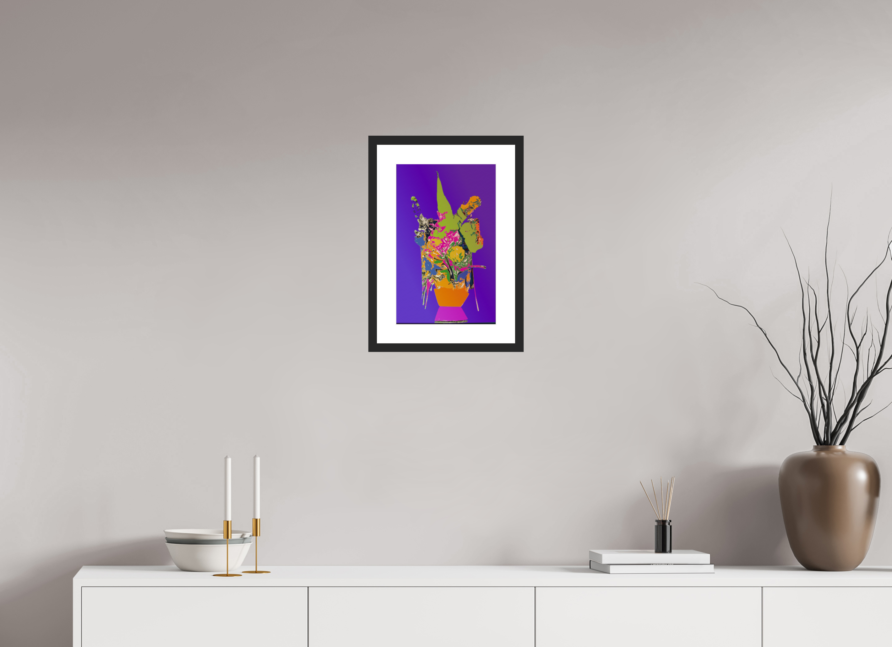 10 x 15.9″, Fuji Crystal Archive Print Framed (Black) Pop Vase 1