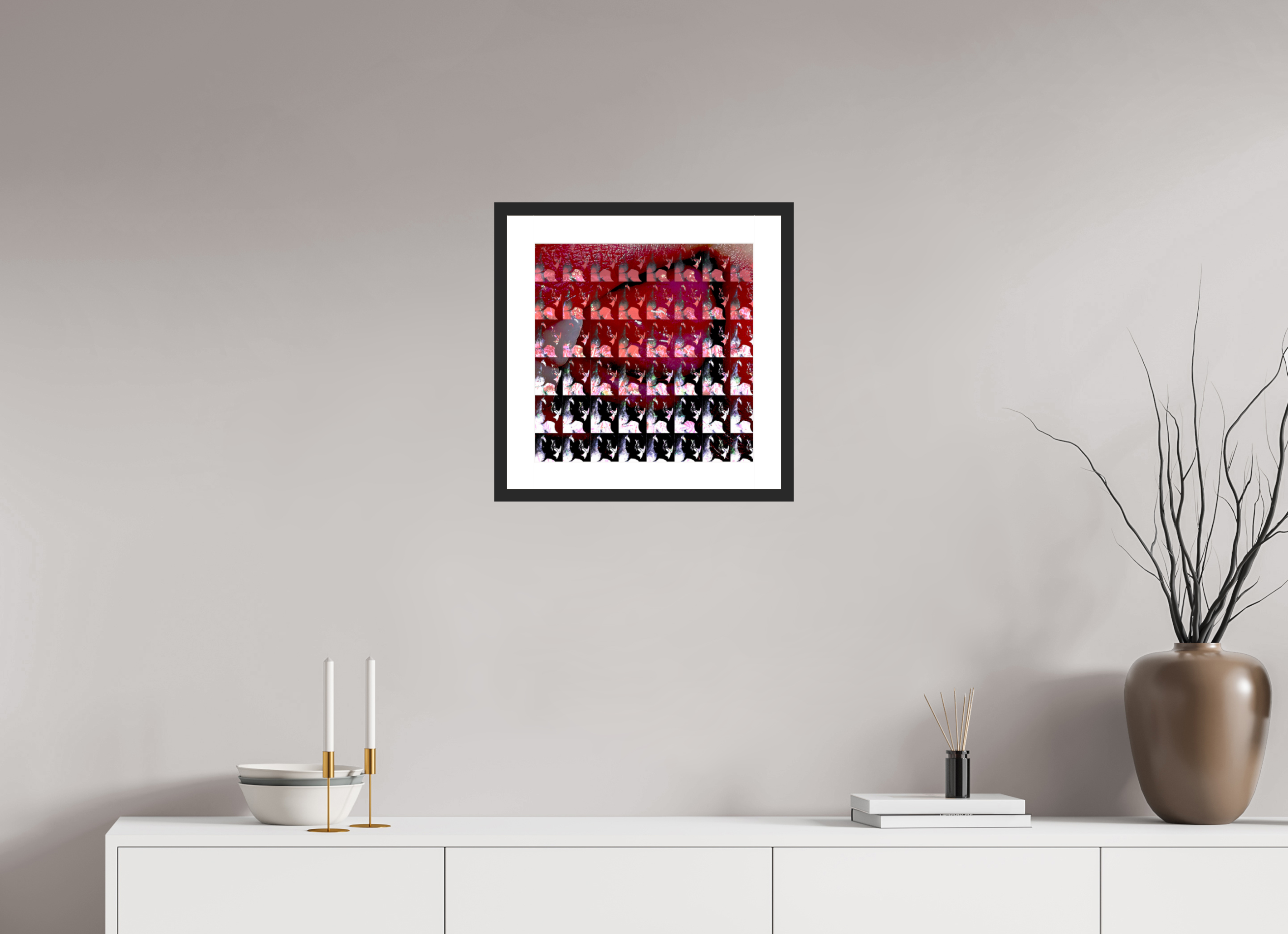 15 x 15″, Fuji Crystal Archive Print Framed (Black) Lip Service