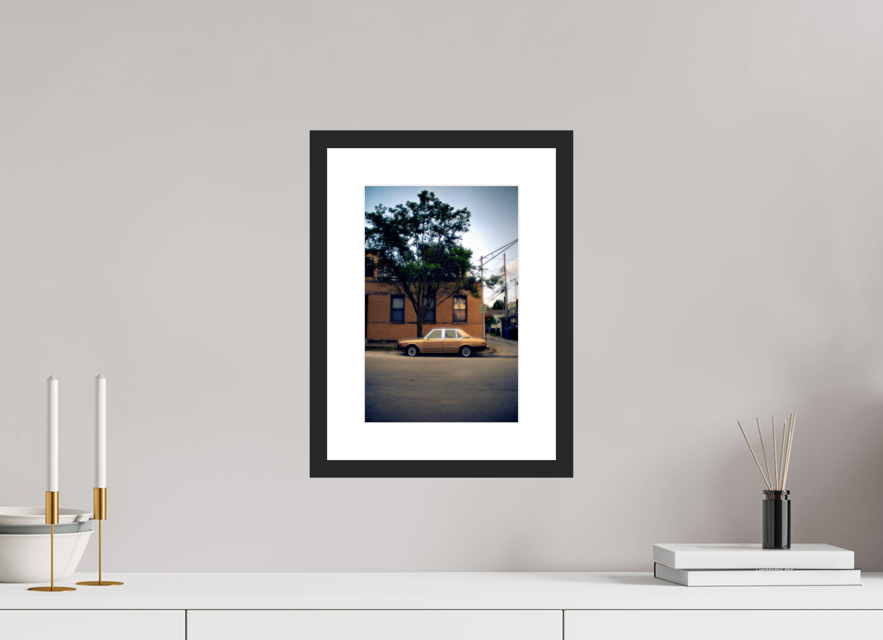 8 x 12.1″, Framed #1 Gold Car