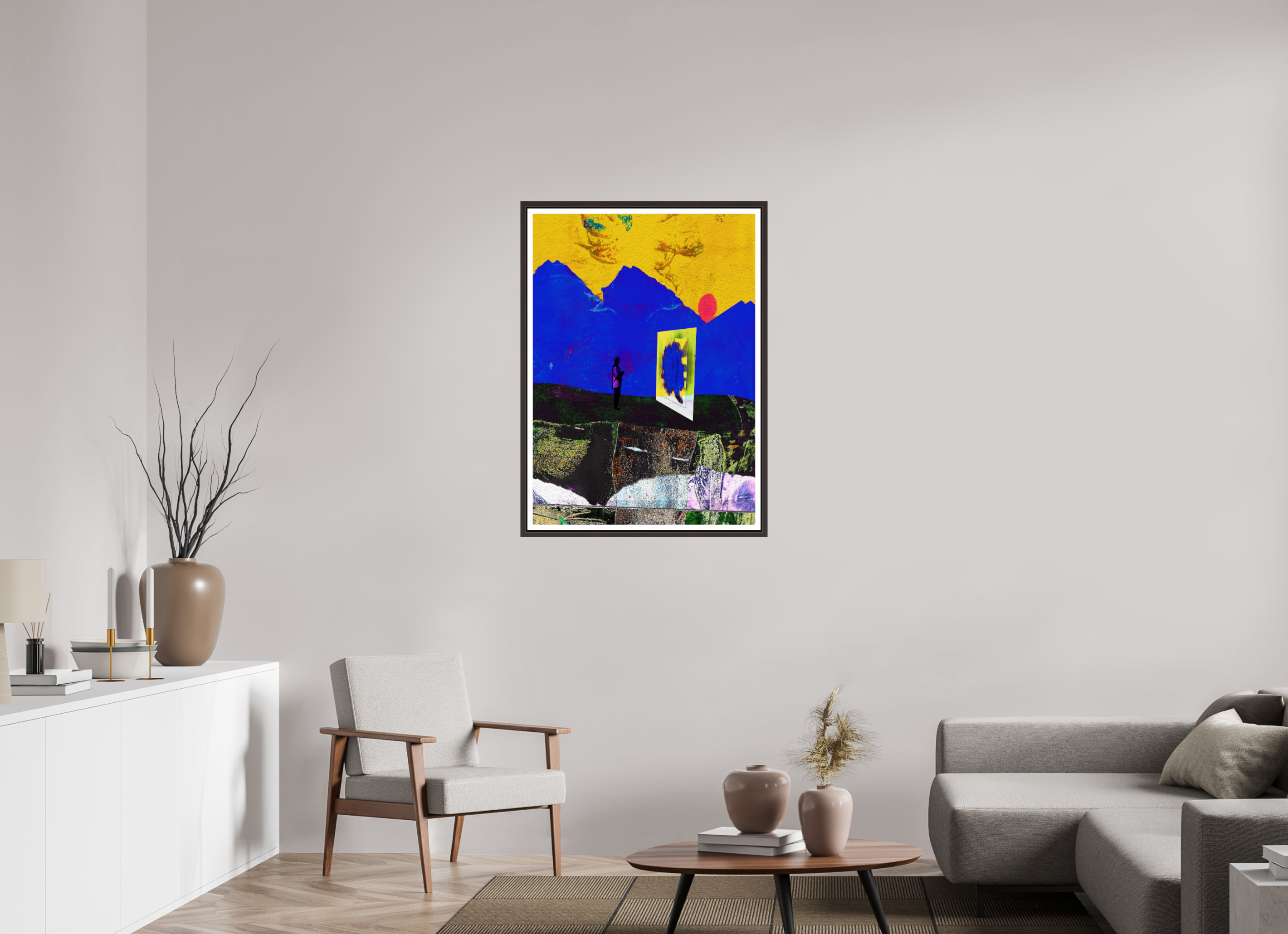 28 x 39.2″, Floater Frame (Alder Brown) Portals