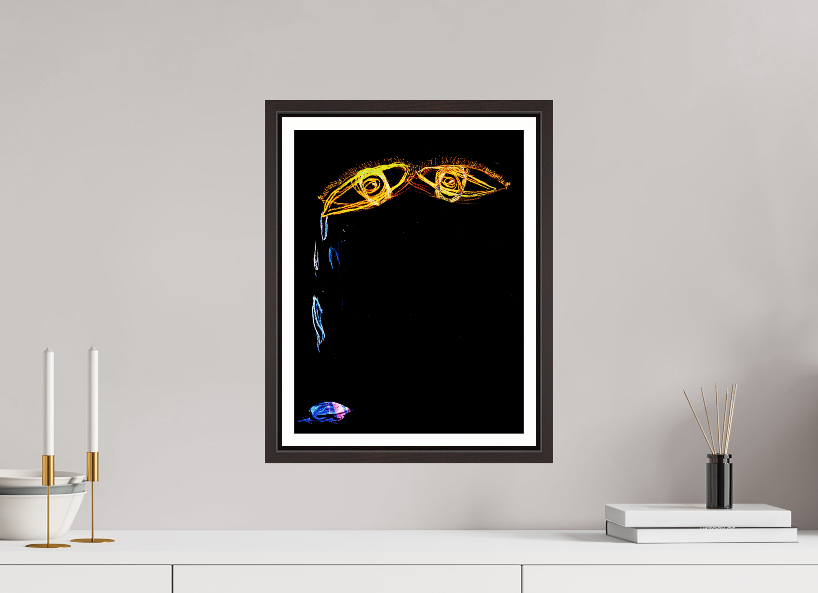 12 x 16″, Floater Frame (Alder Brown) crying