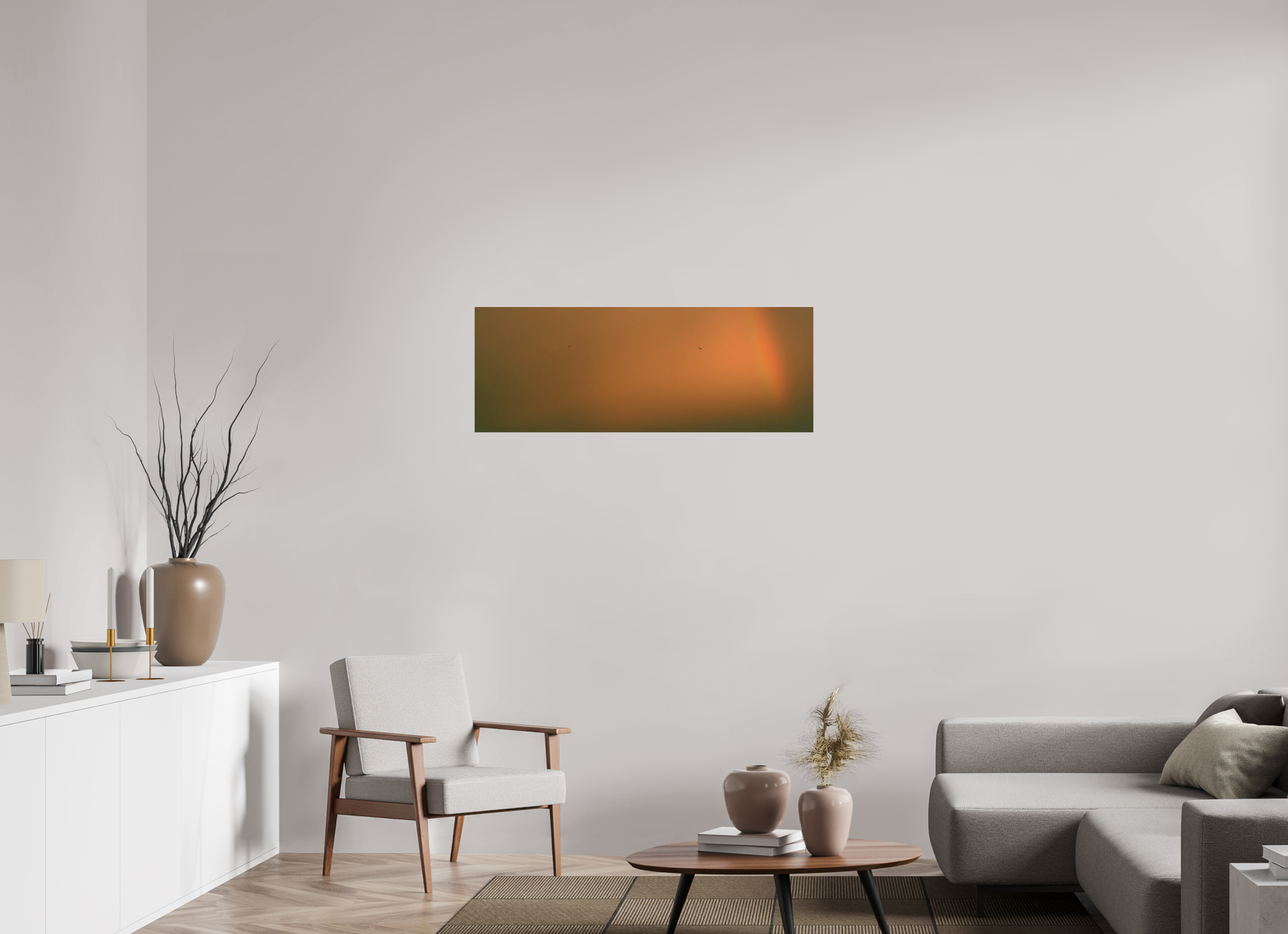 43.1 x 16″, Photo Print Under Acrylic Glass Rainbow