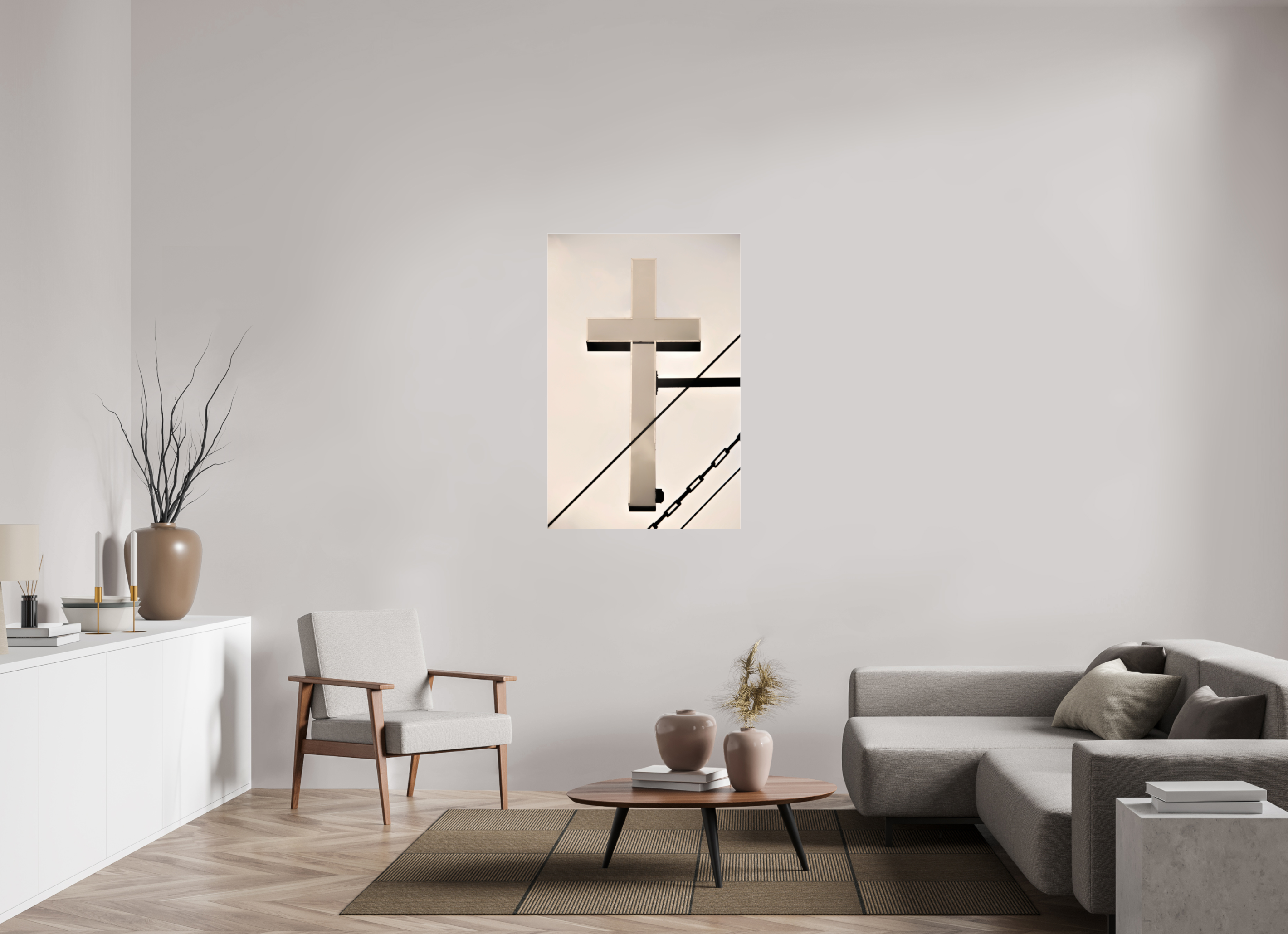 31 x 47.4″, Photo Print Under Acrylic Glass Catholic School