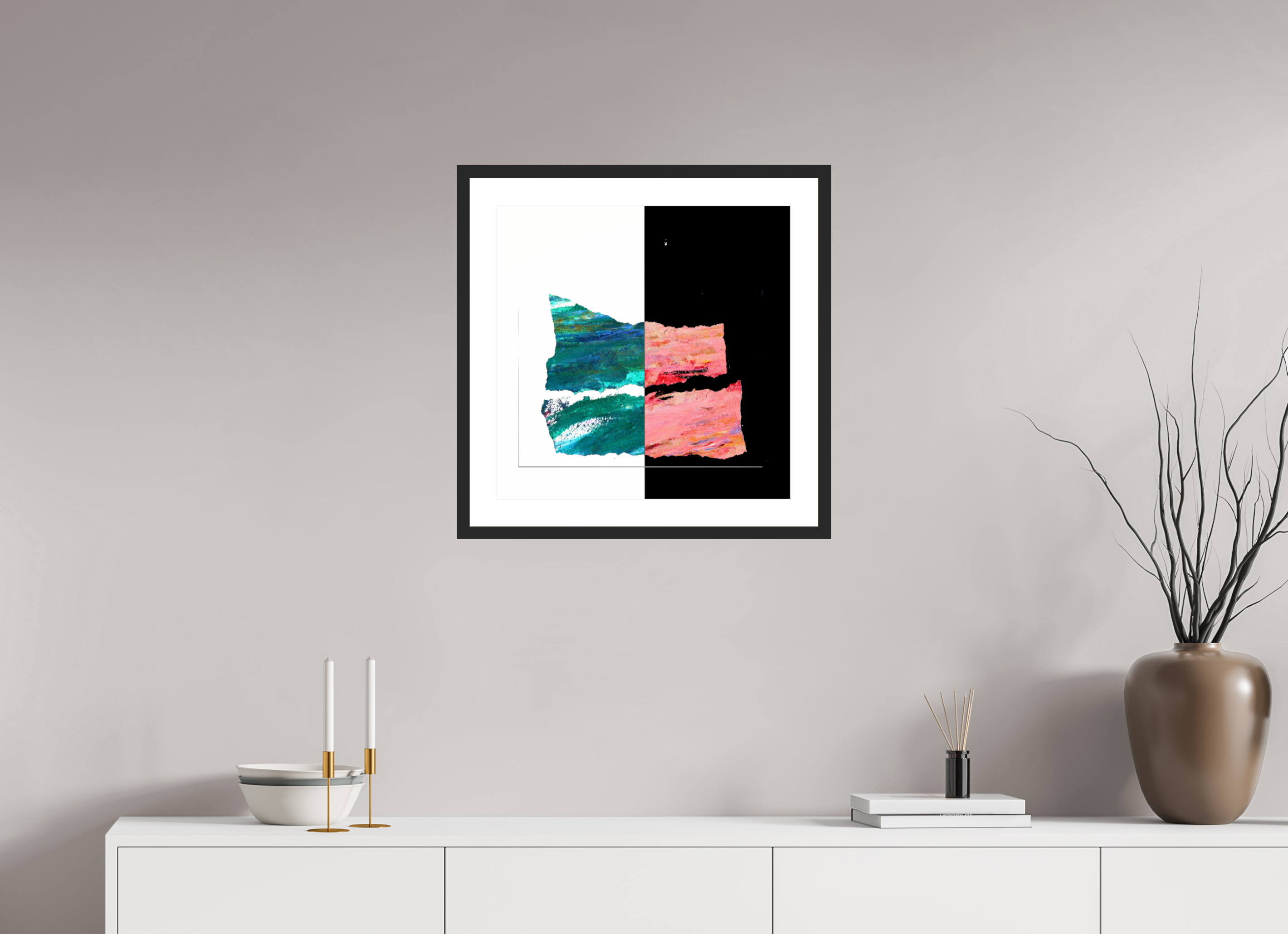 20 x 20″, Fuji Crystal Archive Print Framed (Black) Two Sides
