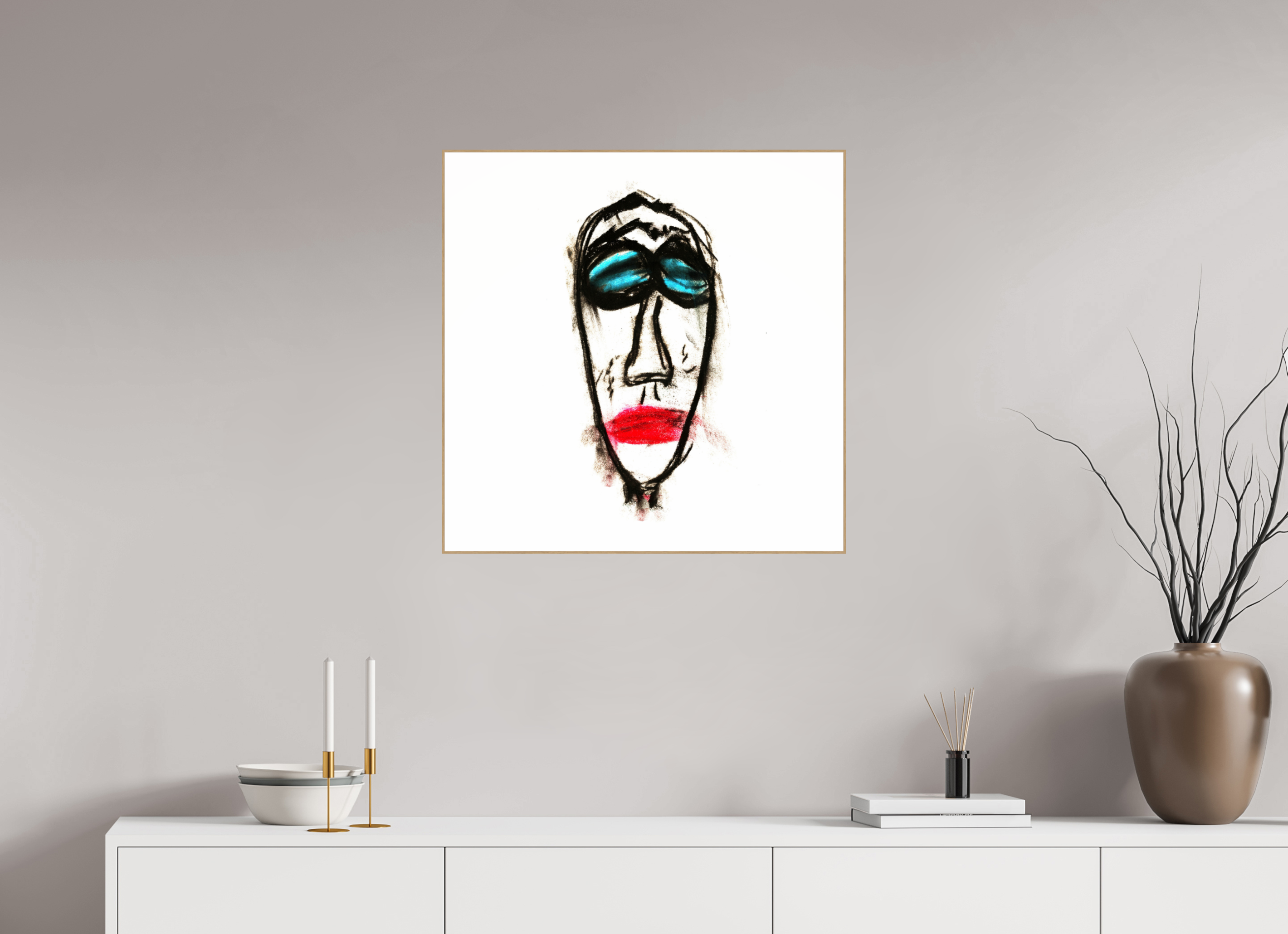 25 x 25″, Solid Wood ArtBox (Oak) Mr. Everybody