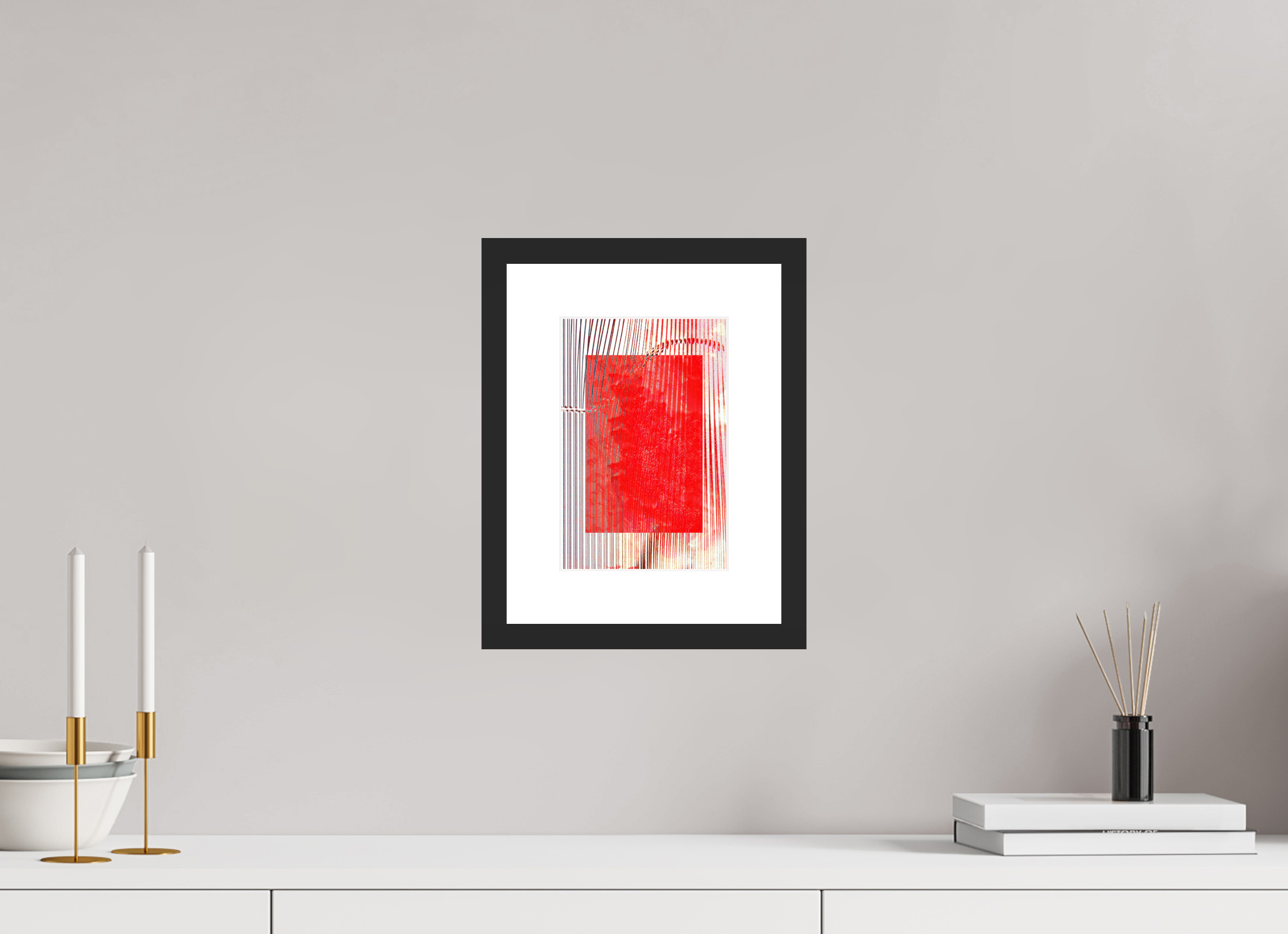 6 x 8.9″, Fuji Crystal Archive Print Framed (Black) Red Waves