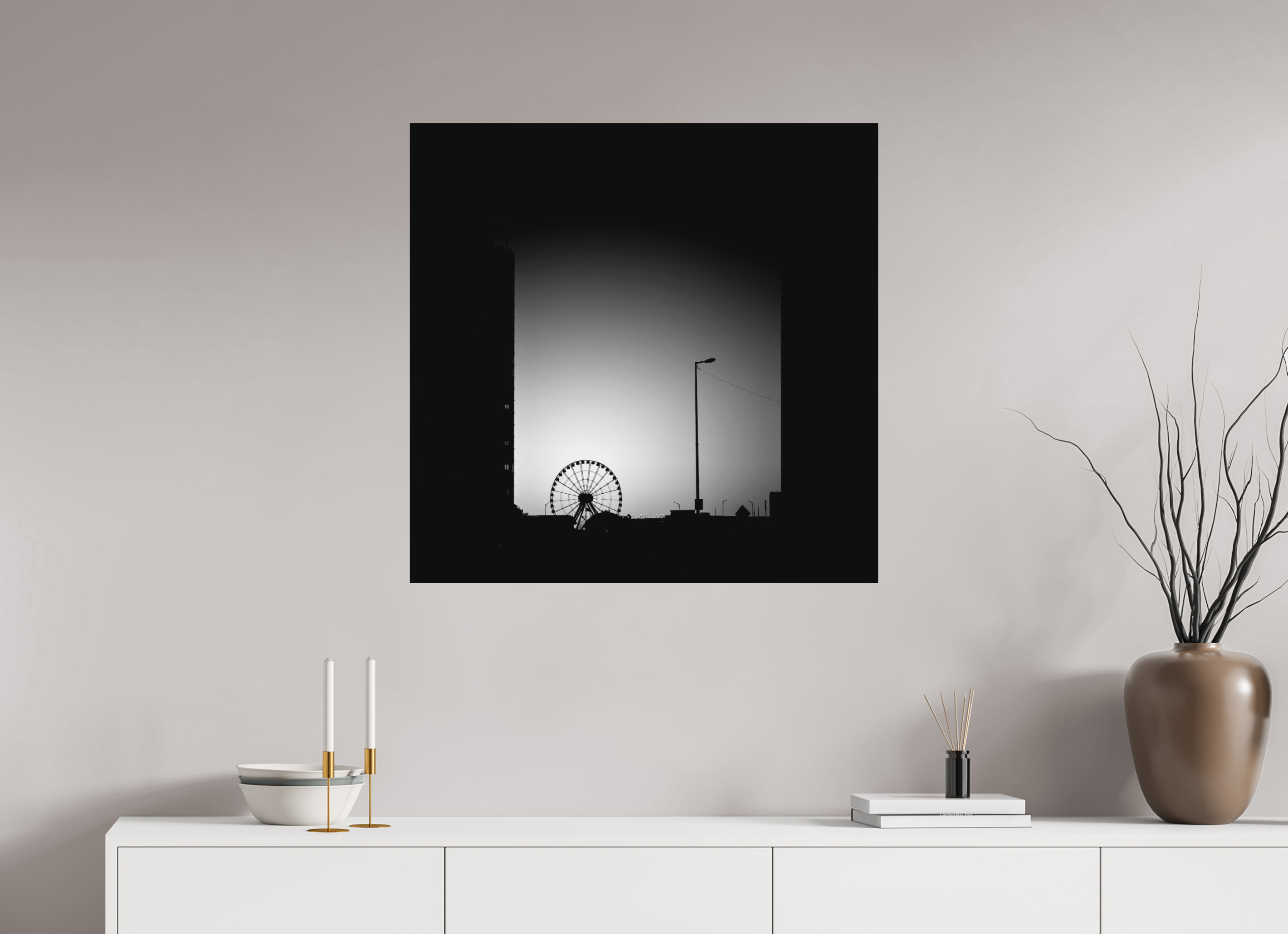 31.5 x 31″, Aluminum Dibond Navy Pier