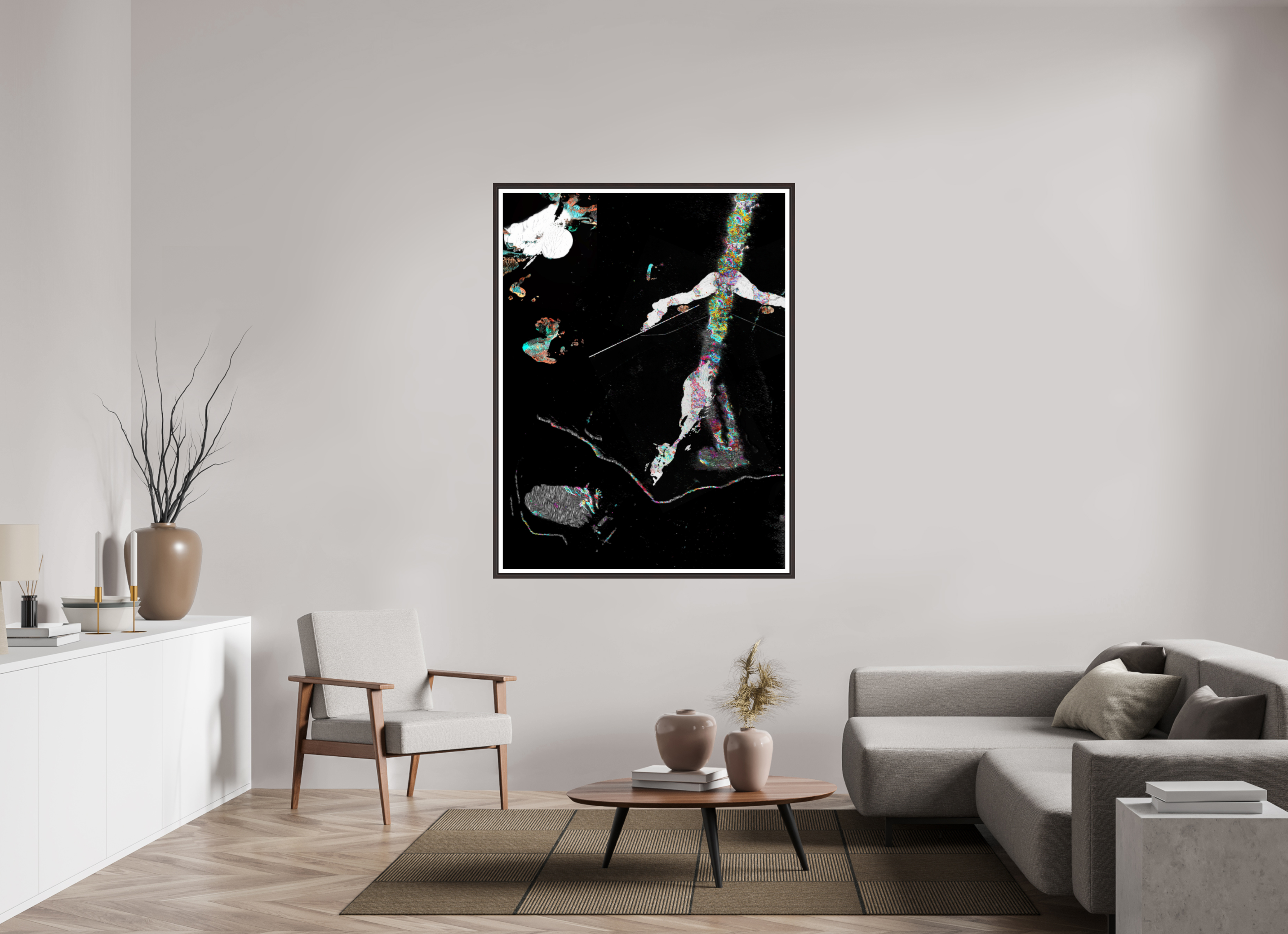 45 x 60″, Floater Frame (Alder Brown) Taking A Stroll
