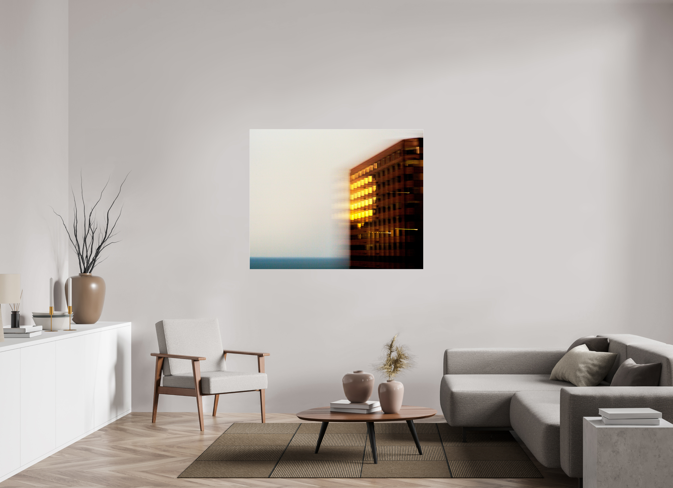 53.3 x 43″, Photo Print Under Acrylic Glass Time Flies