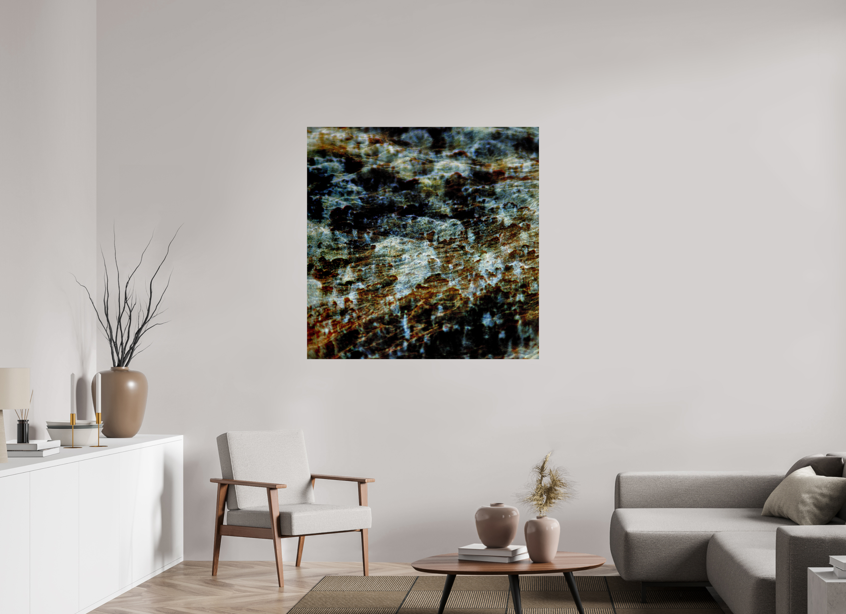 45 x 45″, Photo Print Under Acrylic Glass Digital Snow
