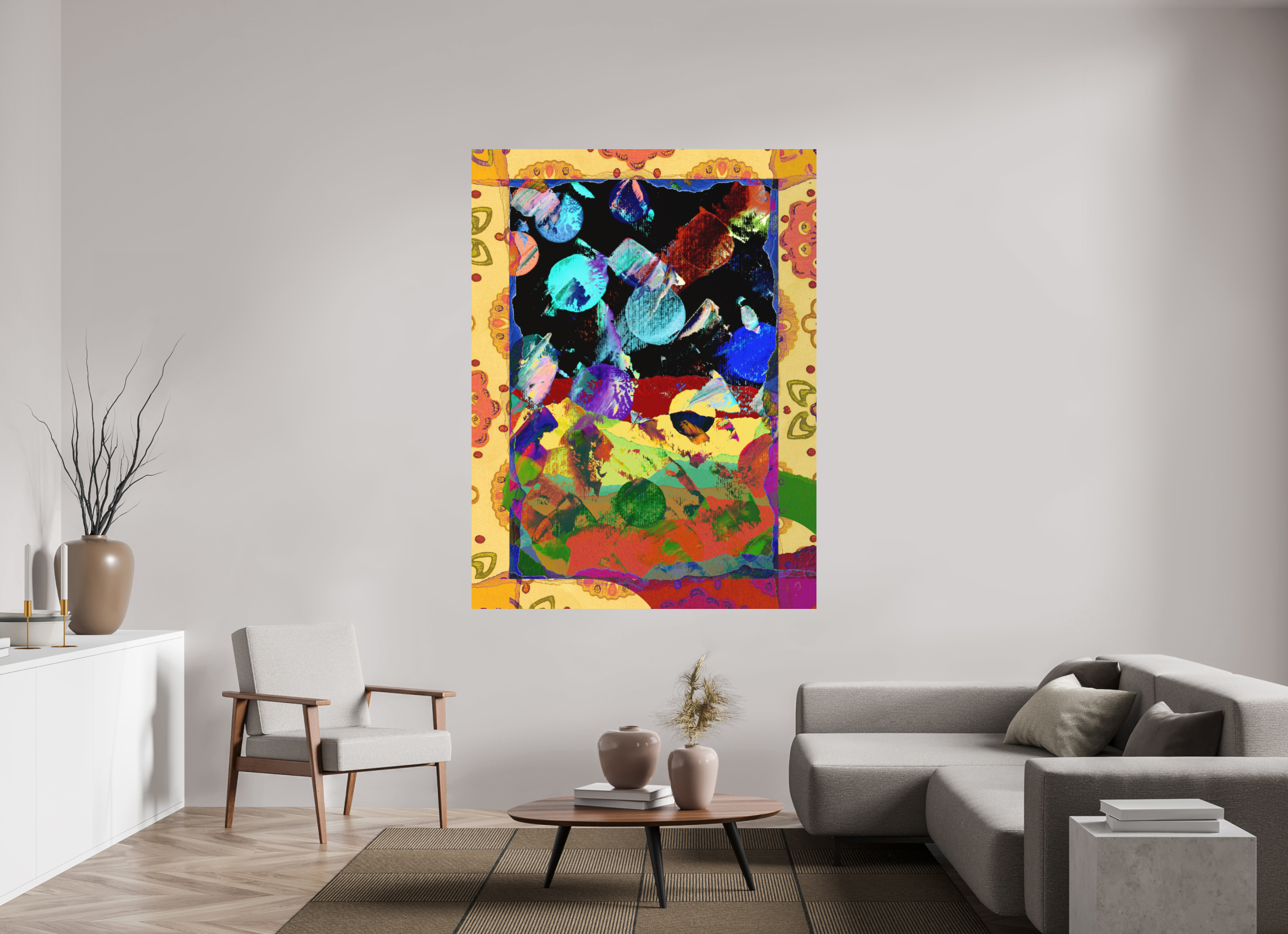 54 x 72″, Aluminum Dibond space paper