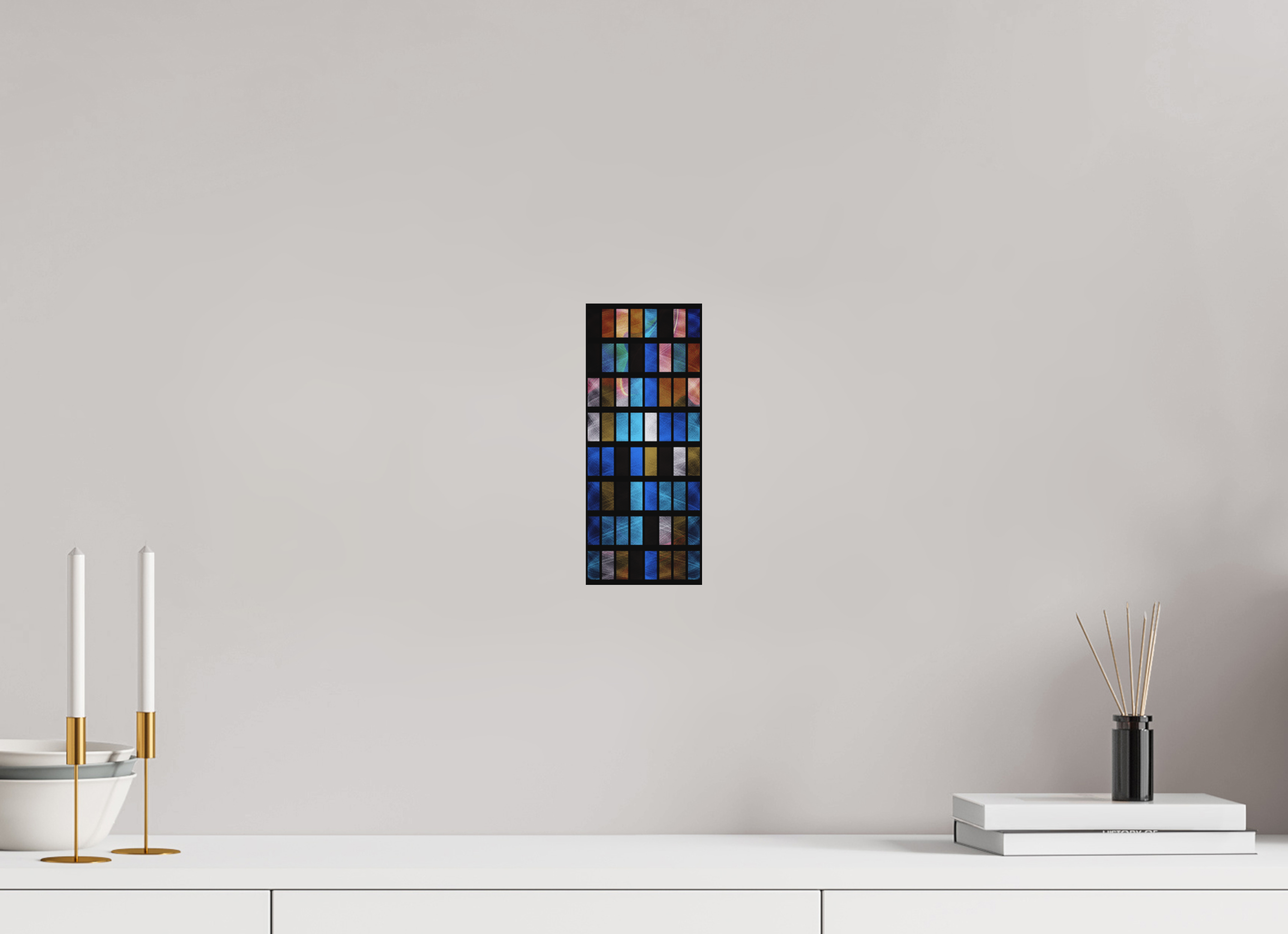 4 x 9.7″, Aluminum Dibond Stained Glass