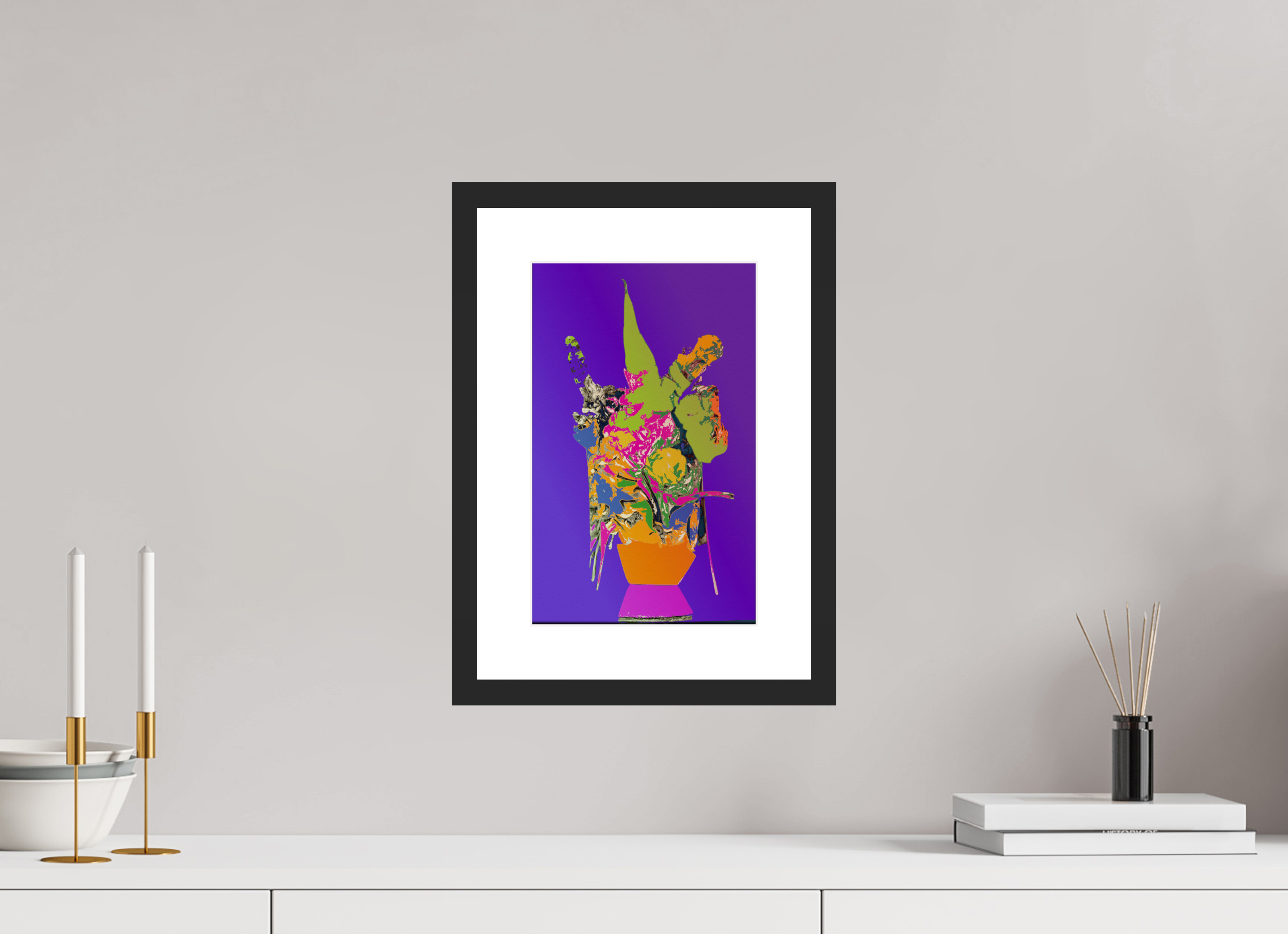 8 x 12.7″, Framed #1 pop vase #1