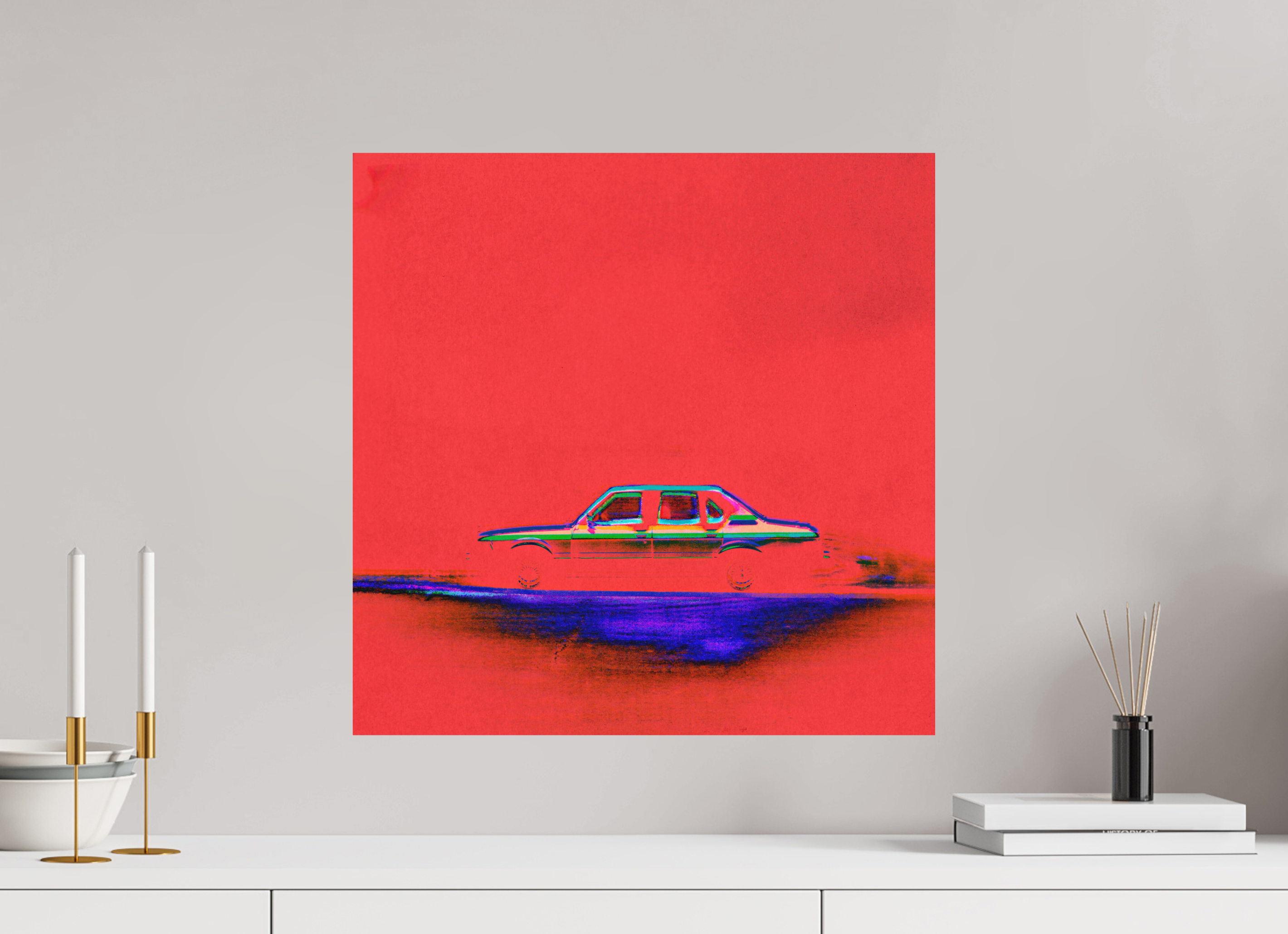 20 x 20″, Aluminum Dibond Street Parking