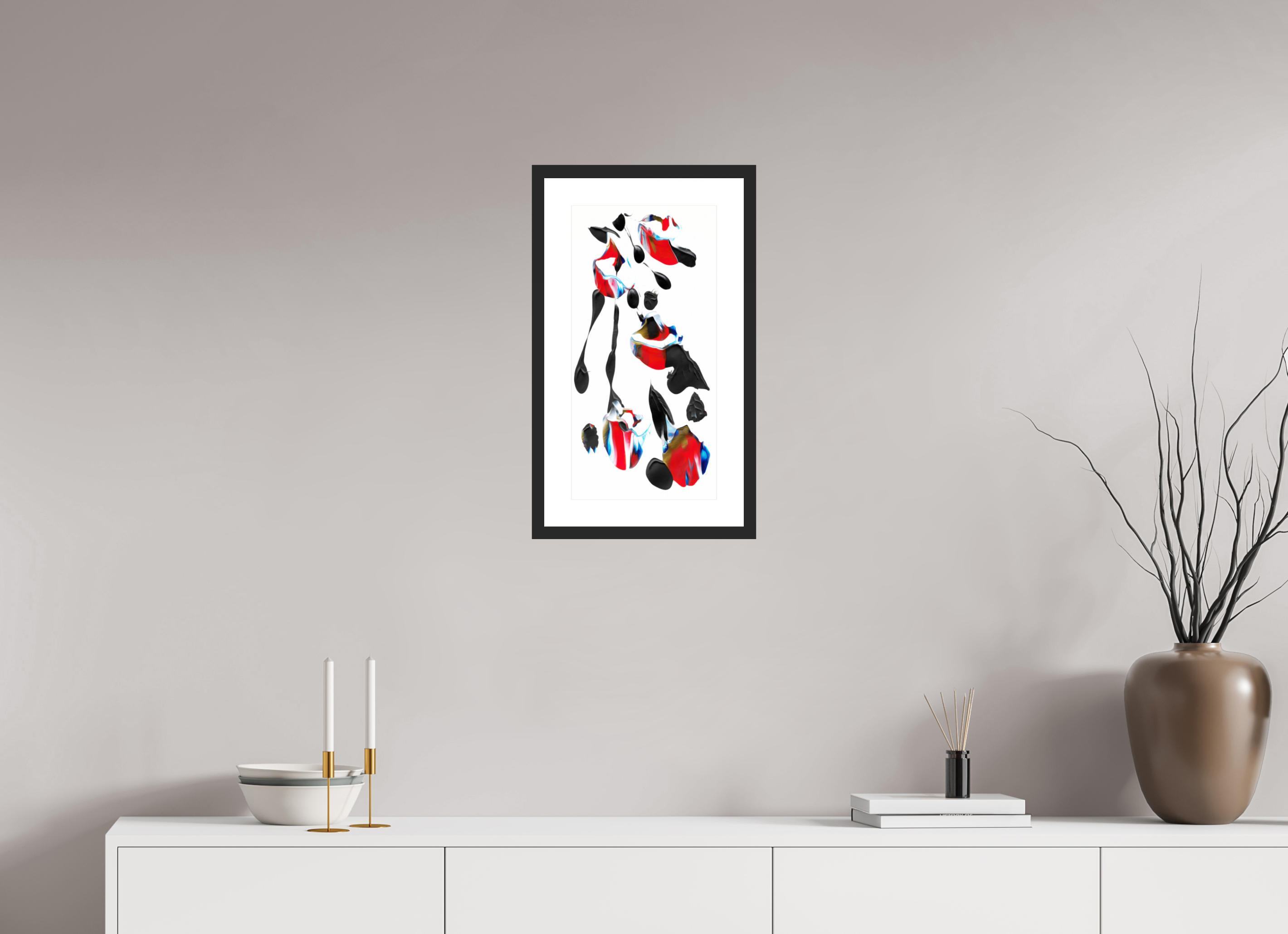 10 x 20″, Fuji Crystal Archive Print Framed (Black) Liquified Bouquet