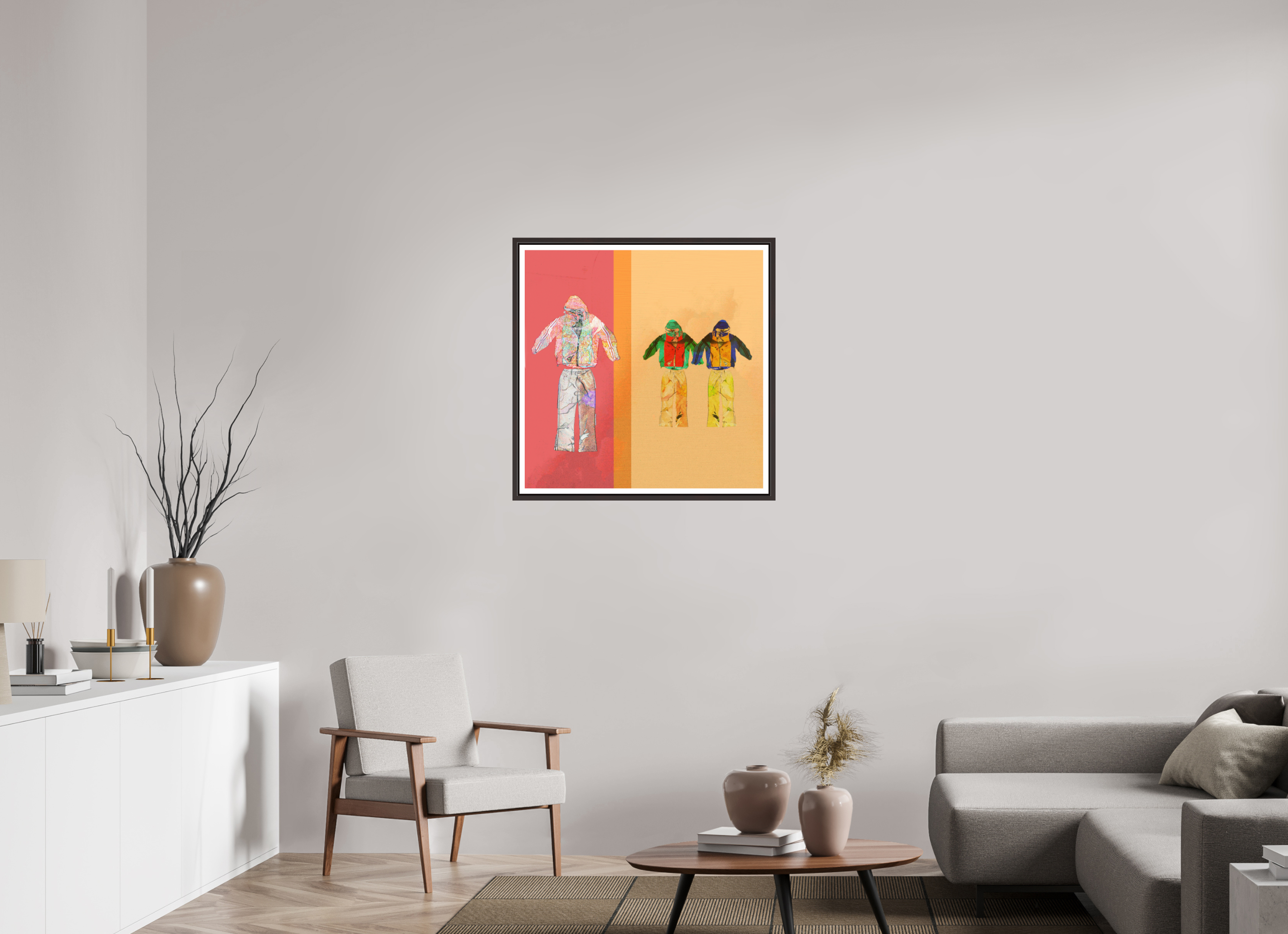 30 x 30″, Floater Frame (Alder Brown) 006