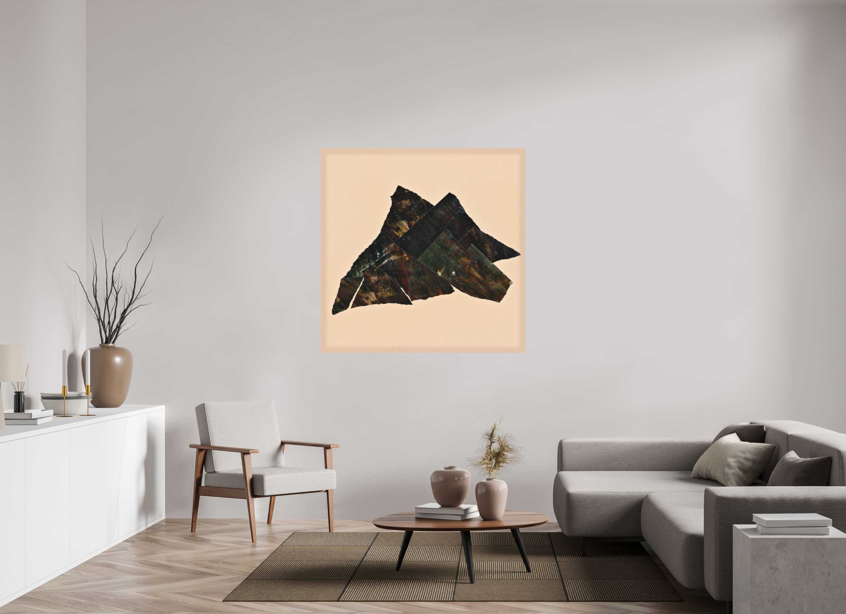 50 x 50″, Aluminum Dibond Mountain
