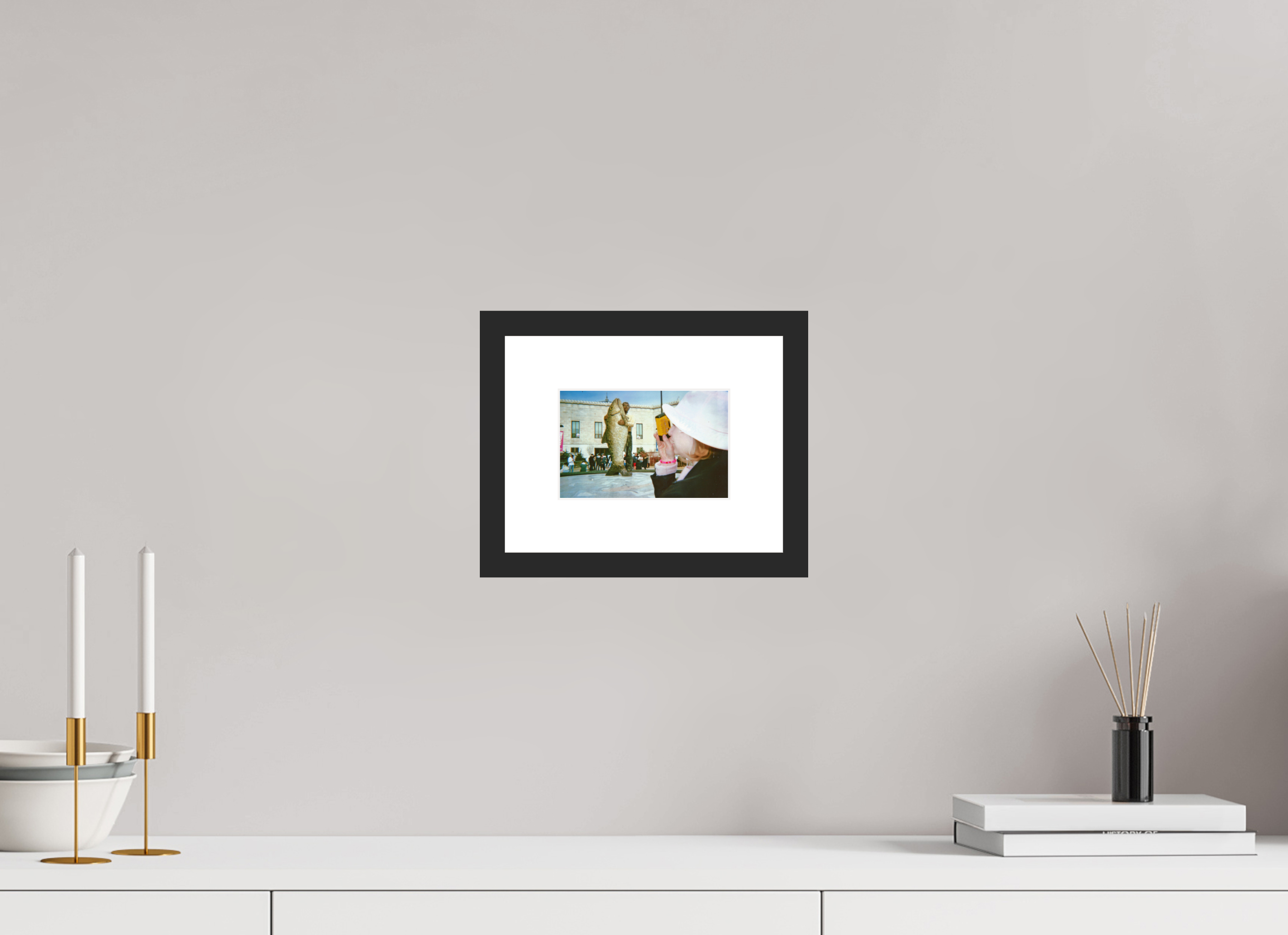 6.1 x 4″, Fuji Crystal Archive Print Framed (Black) Hello Fish Man