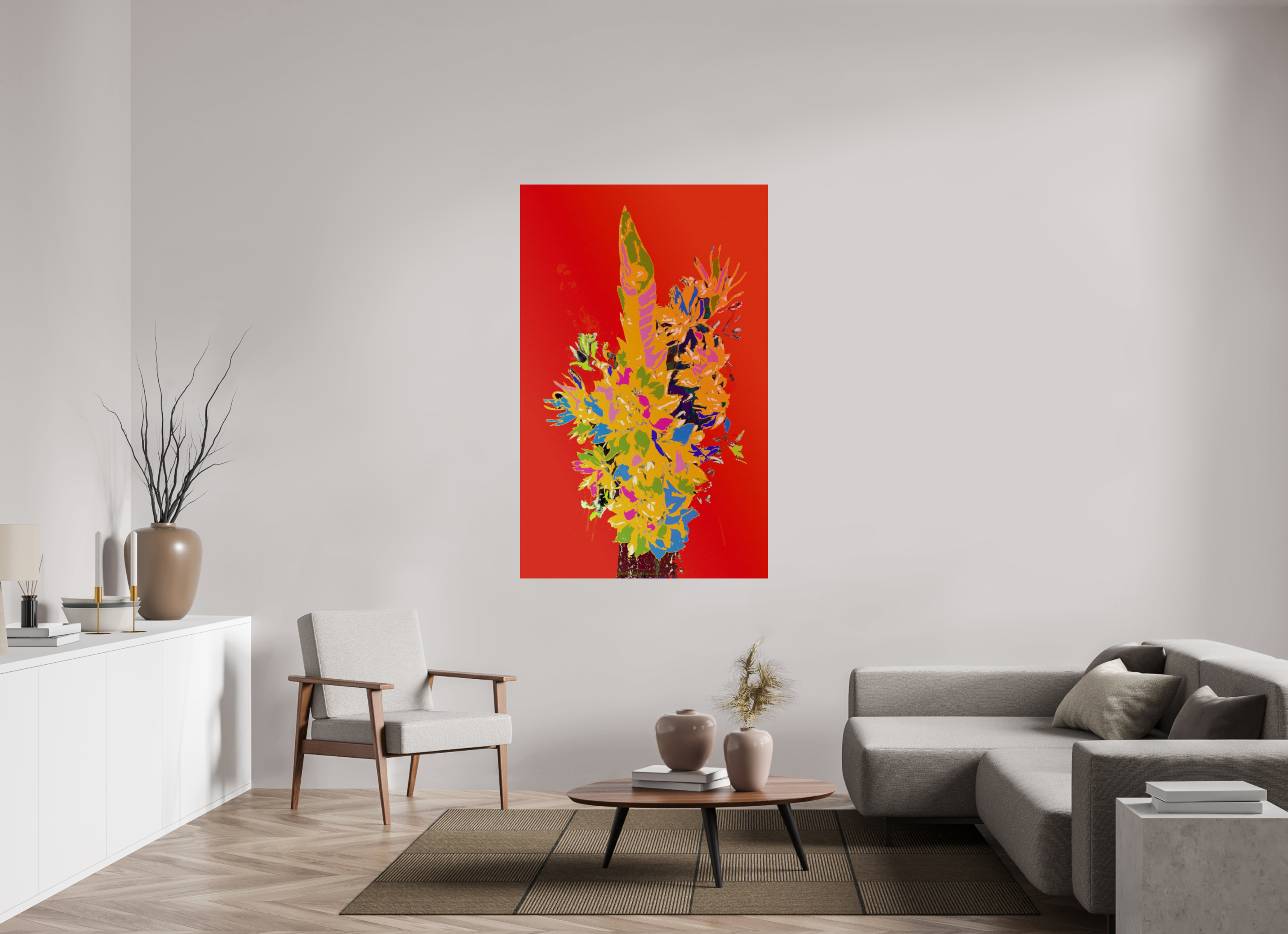 40 x 63.5″, Fine Art Print Pop Vase 3