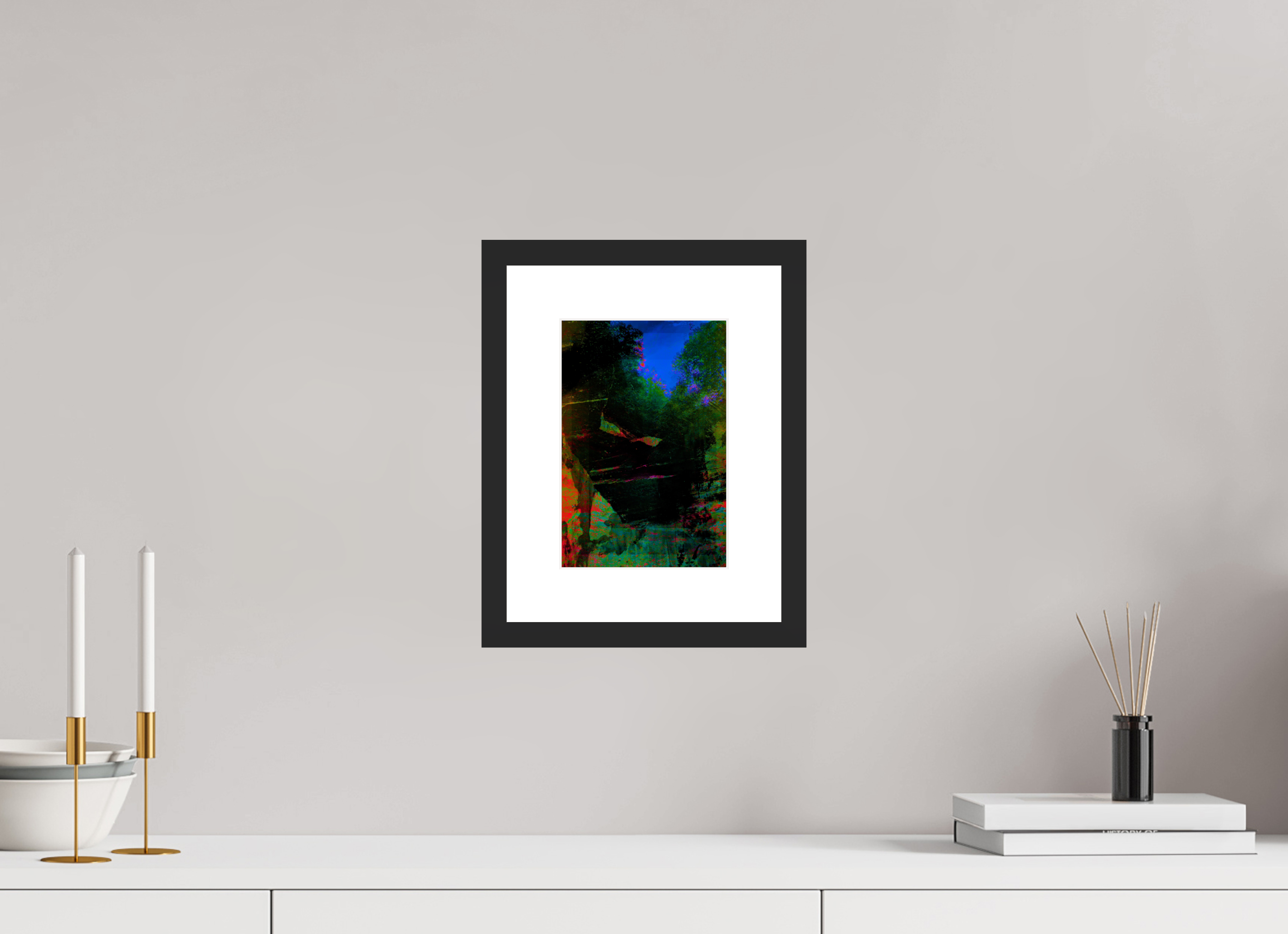 6 x 8.8″, Framed #1 greens