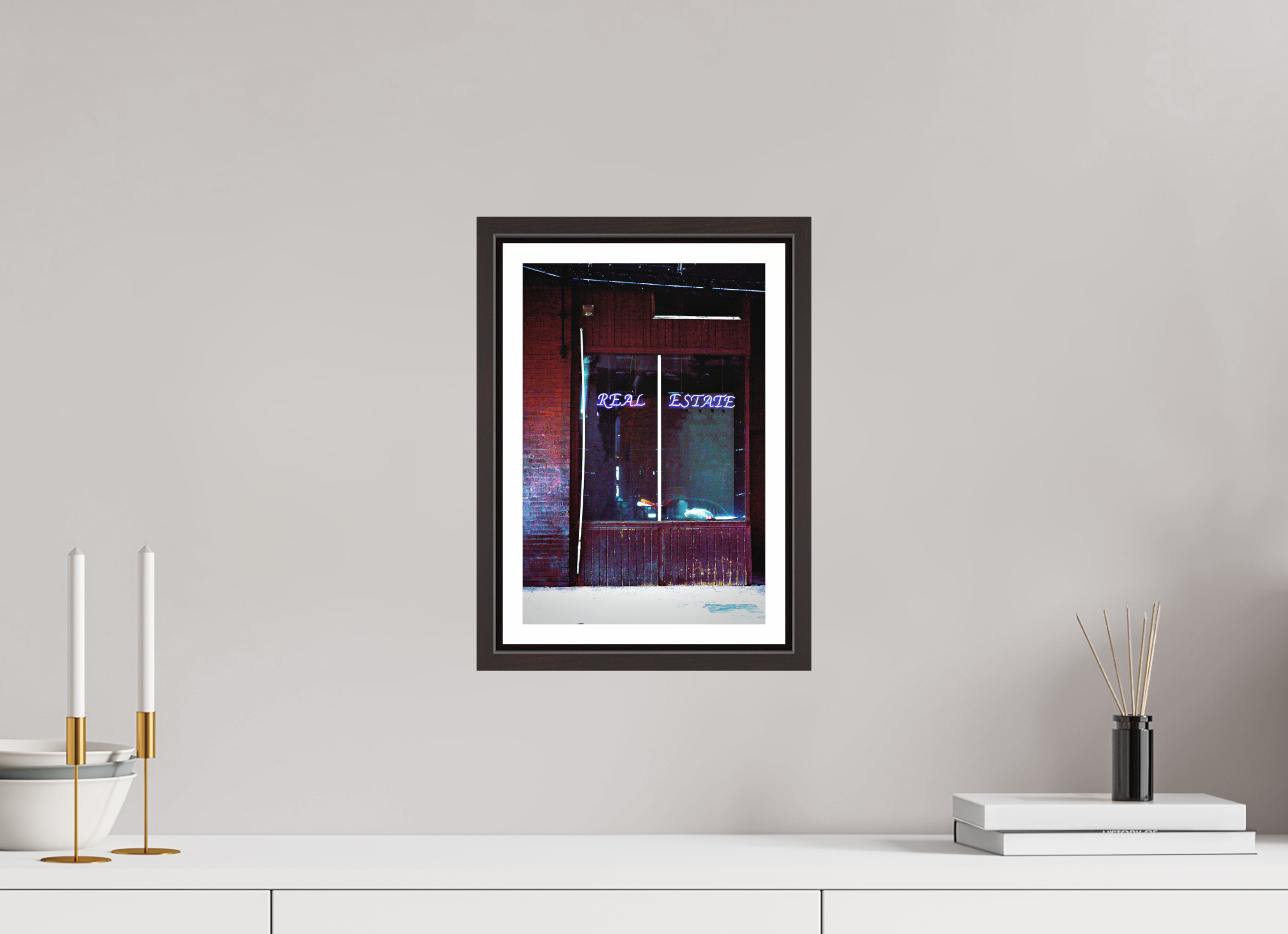 8 x 12″, Floater Frame (Alder Brown) Real Estate