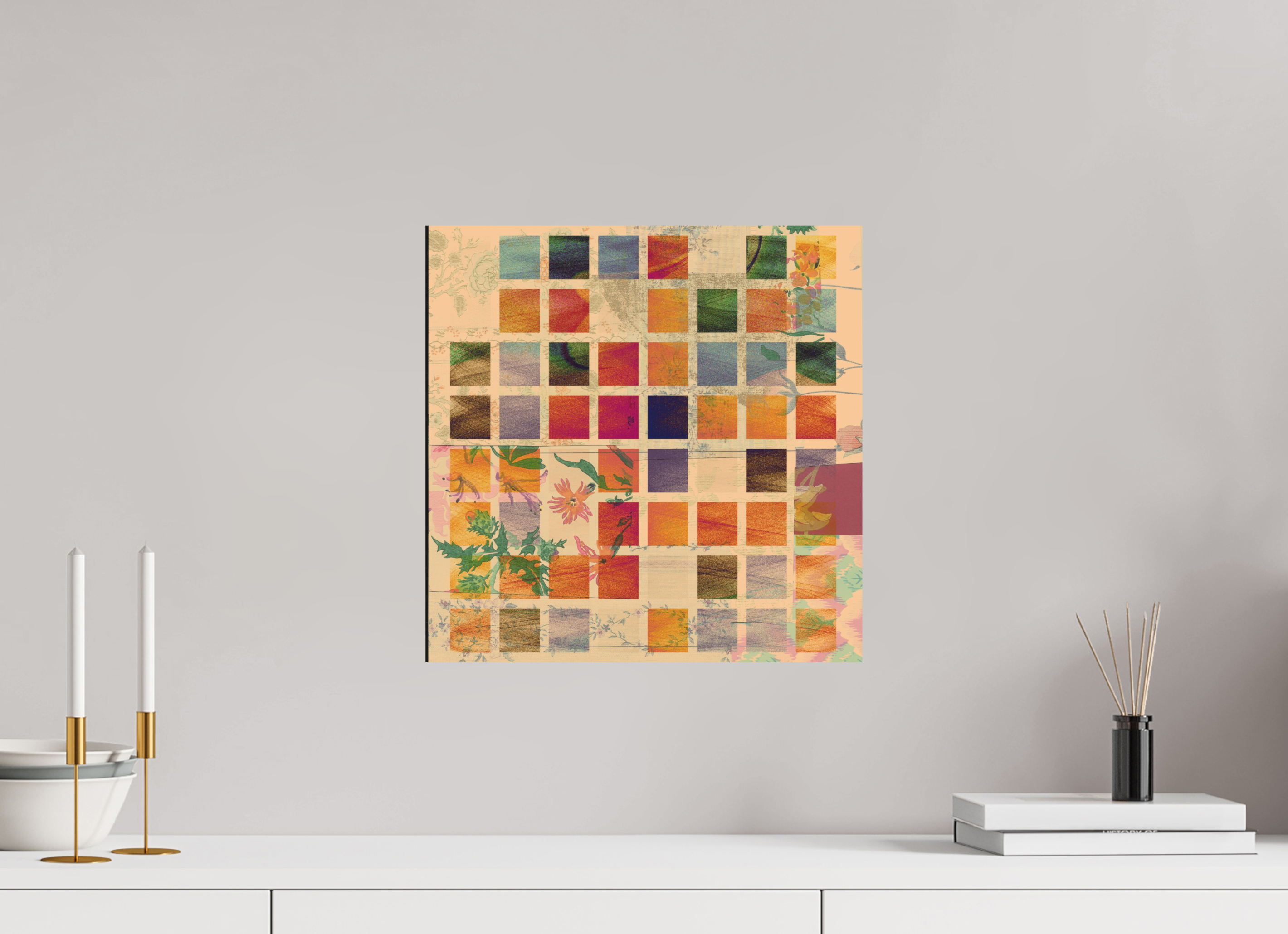 15 x 15″, Direct Print on Forex Earth Tones