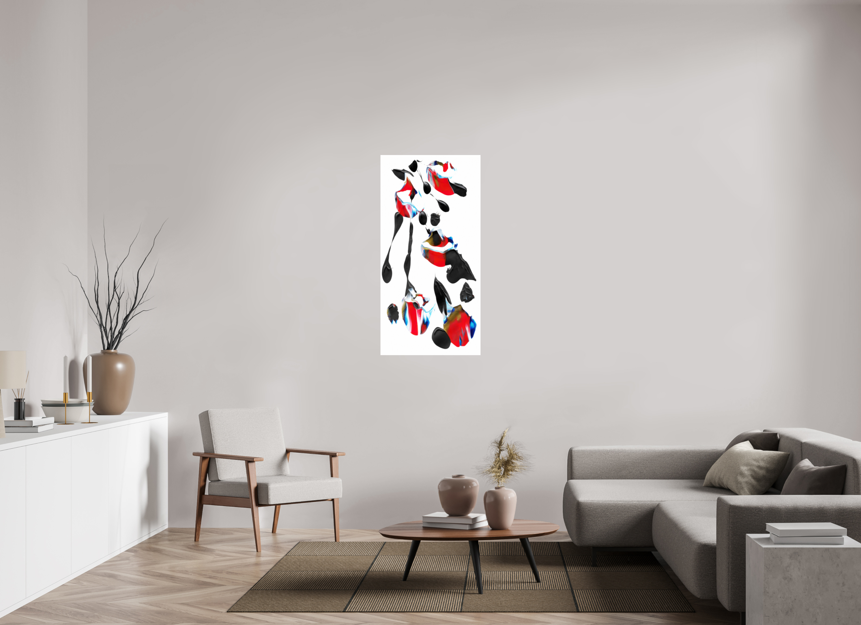 24 x 48″, Photo Print Under Acrylic Glass Liquified Bouquet