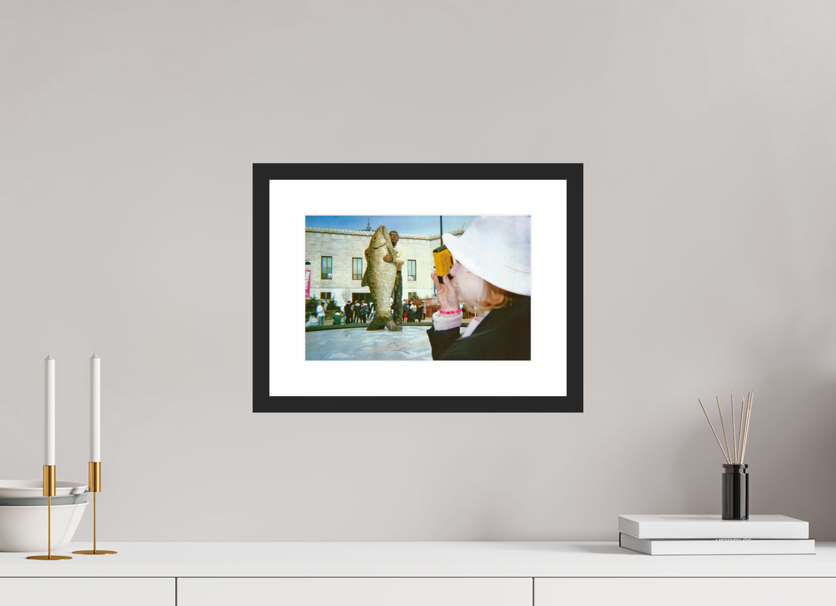 12.2 x 8″, Framed #1 fishman