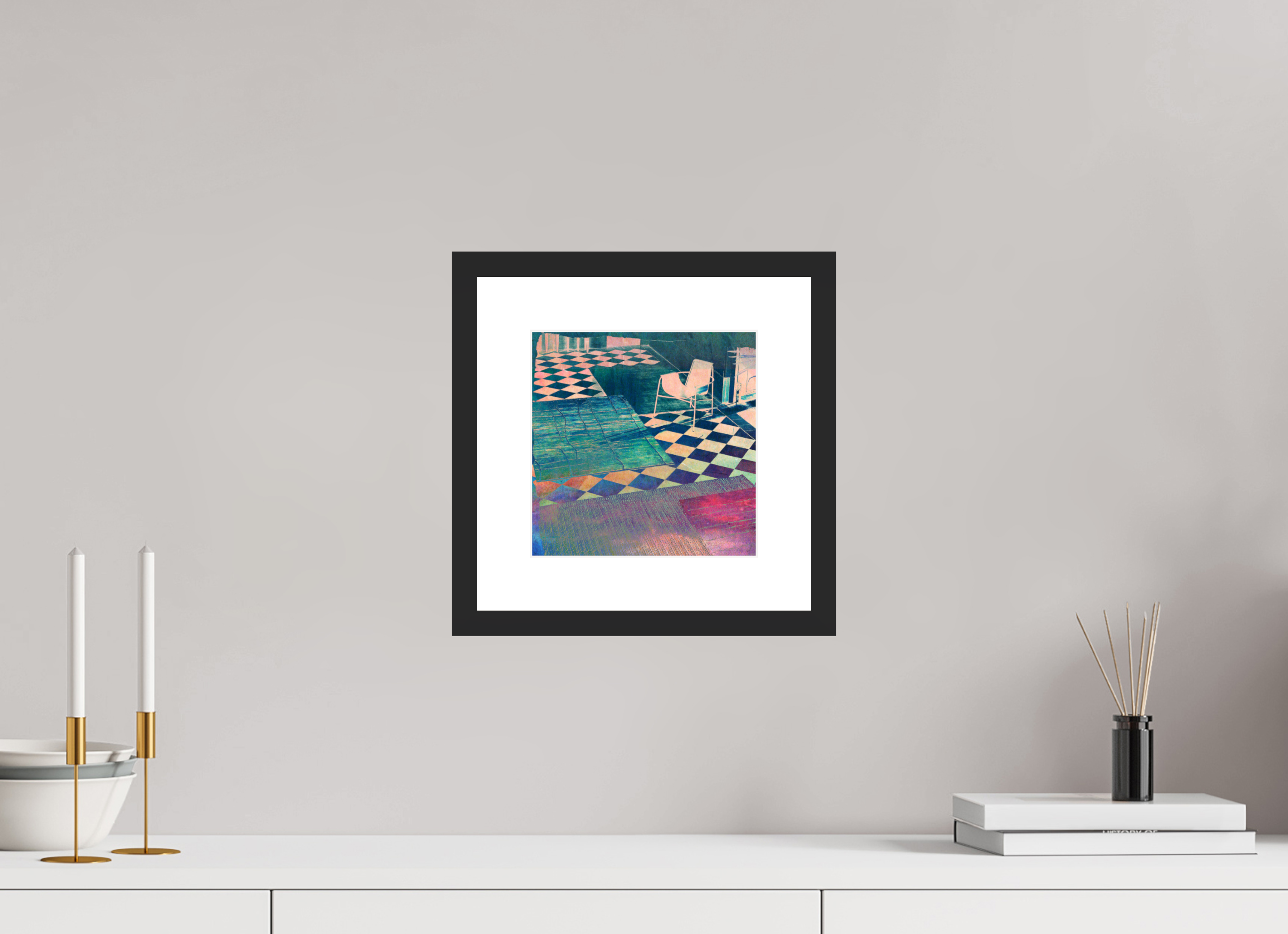 8 x 8″, Fuji Crystal Archive Print Framed (Black) Musical Chairs