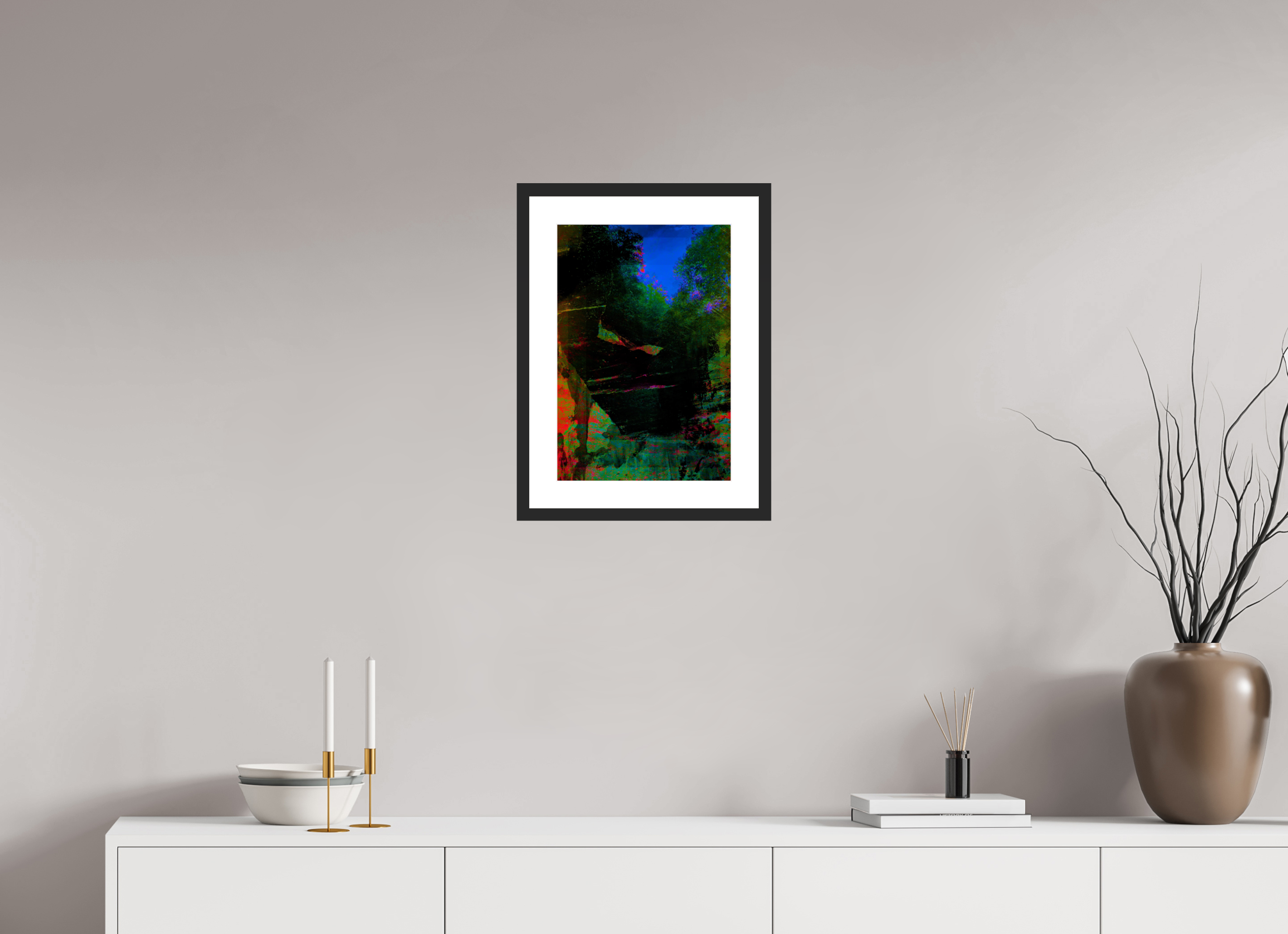 12 x 17.6″, Framed #1 greens