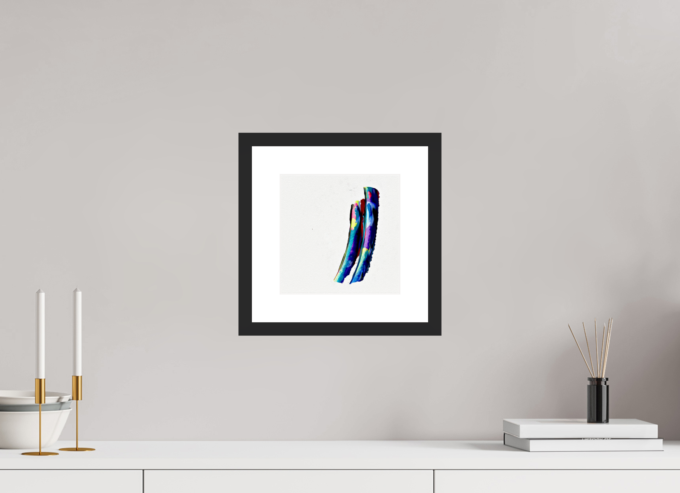 8 x 8″, Fuji Crystal Archive Print Framed (Black) 2 Fish