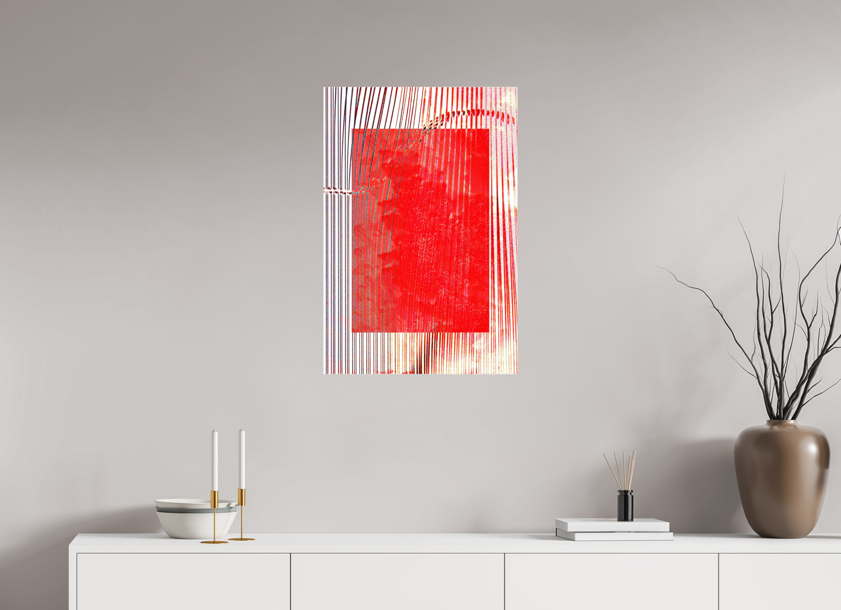 20 x 29.6″, Photo Print Under Acrylic Glass Red Waves