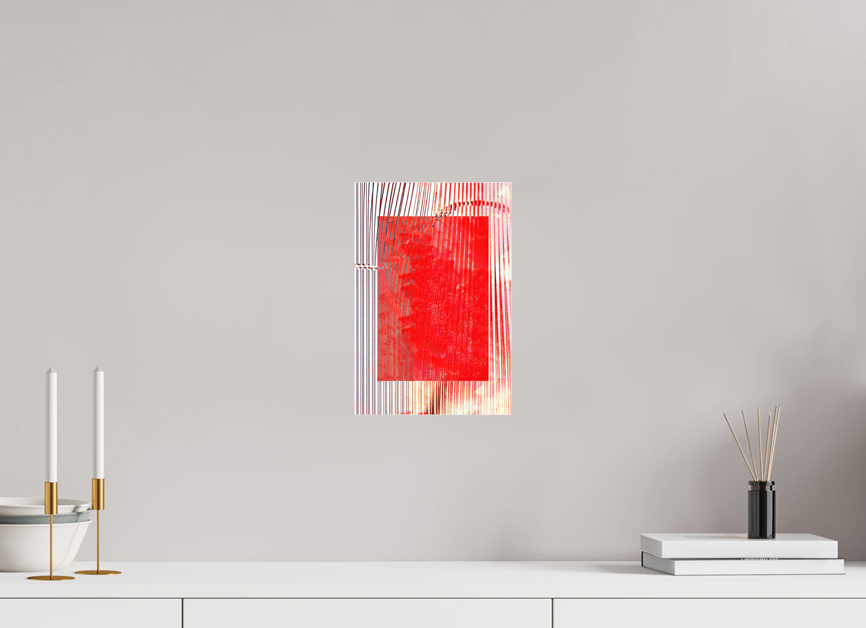 8 x 11.9″, Photo Print Under Acrylic Glass Red Waves