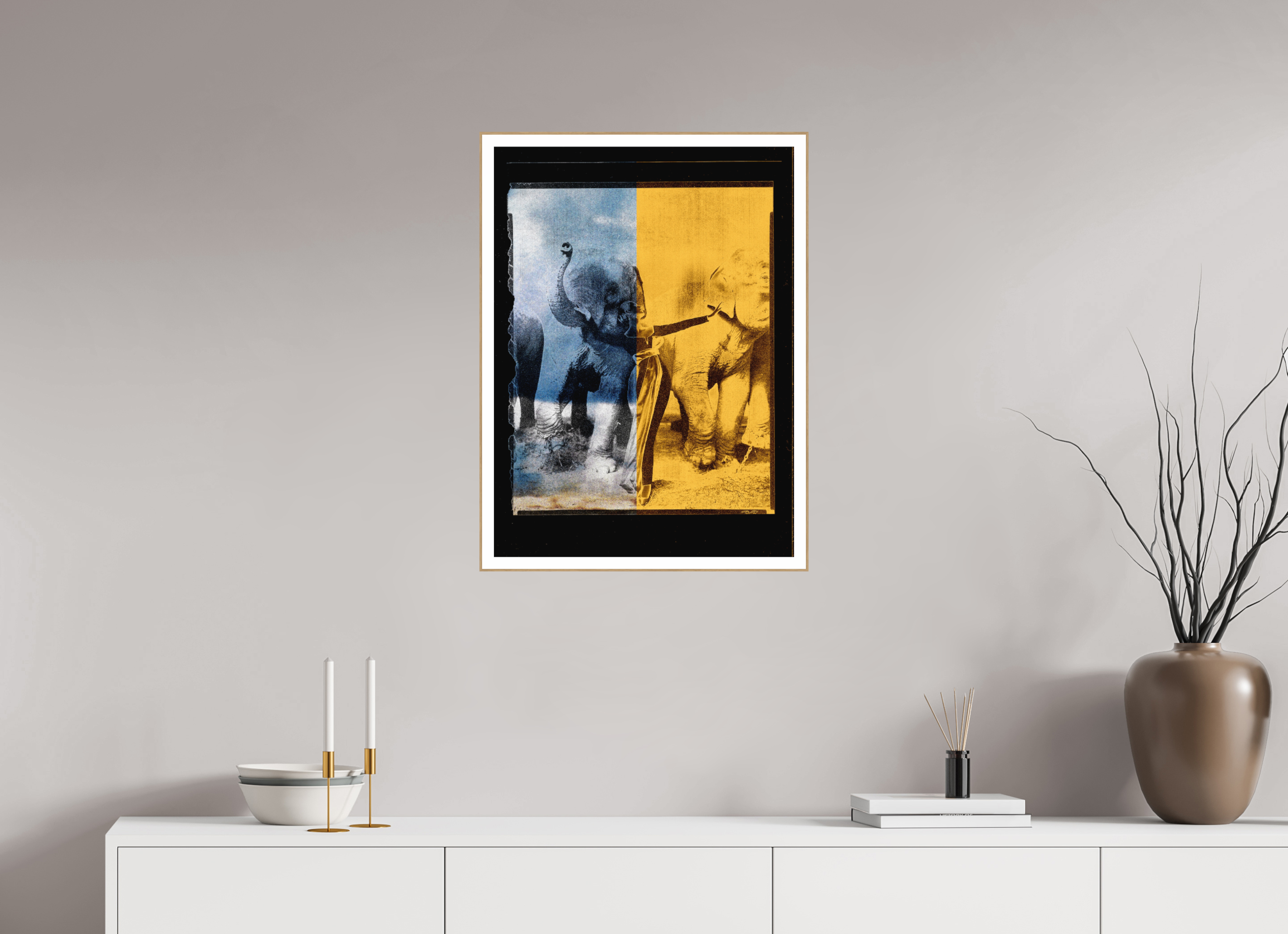 20 x 27.4″, Solid Wood ArtBox (Oak) Tusko