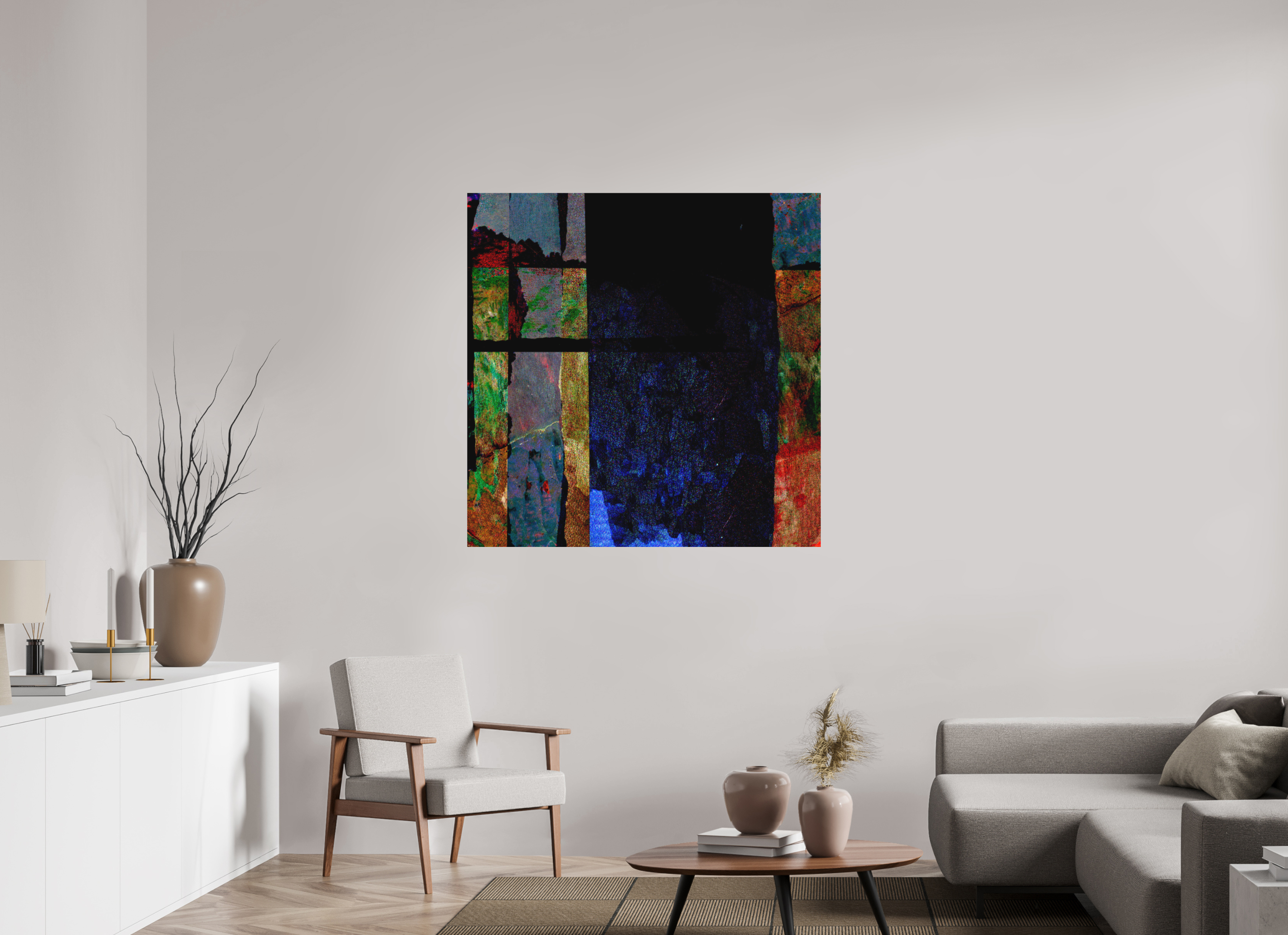45 x 45″, Direct Print on Forex Earth