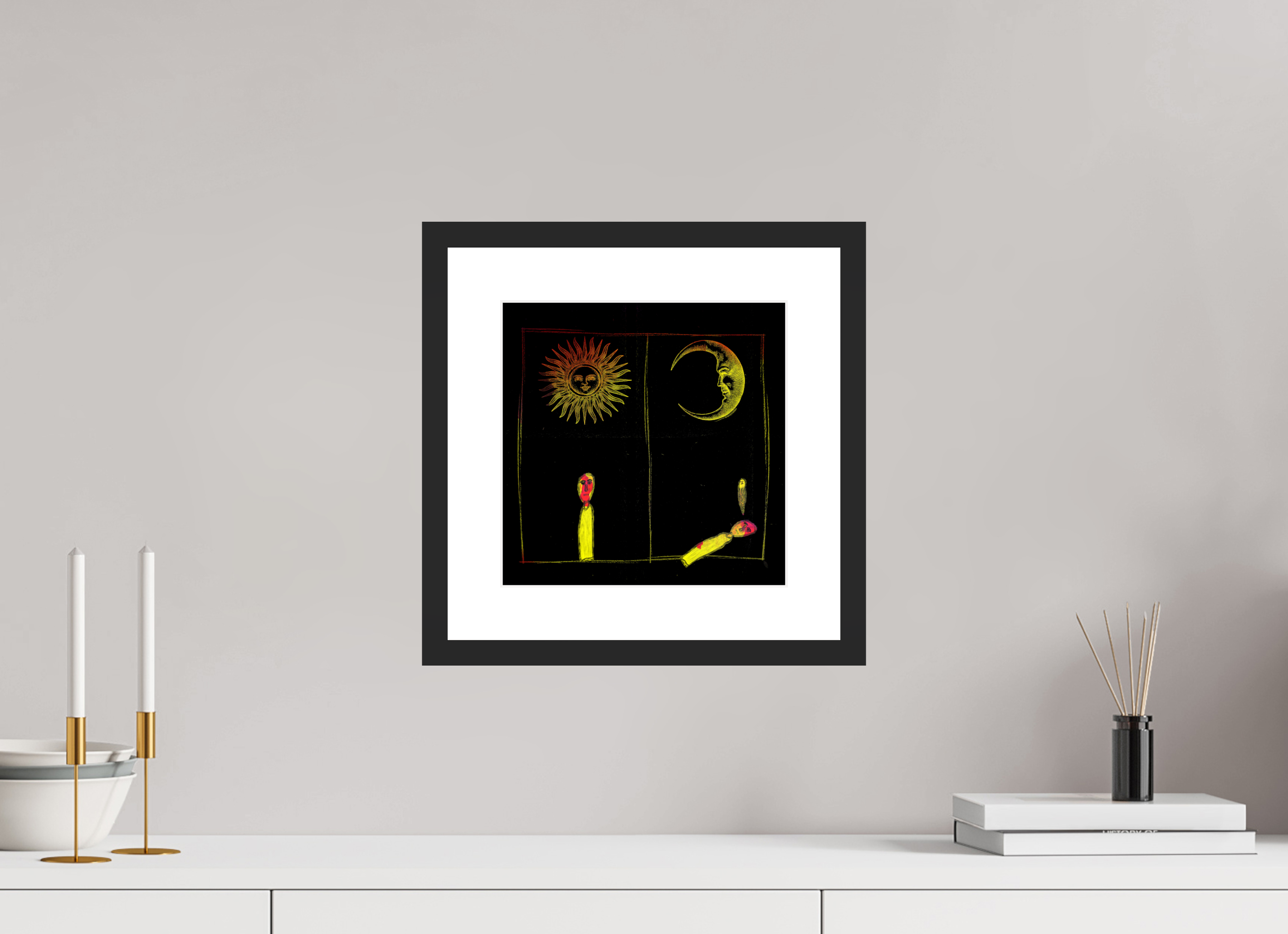 10 x 10″, Framed #1 temps