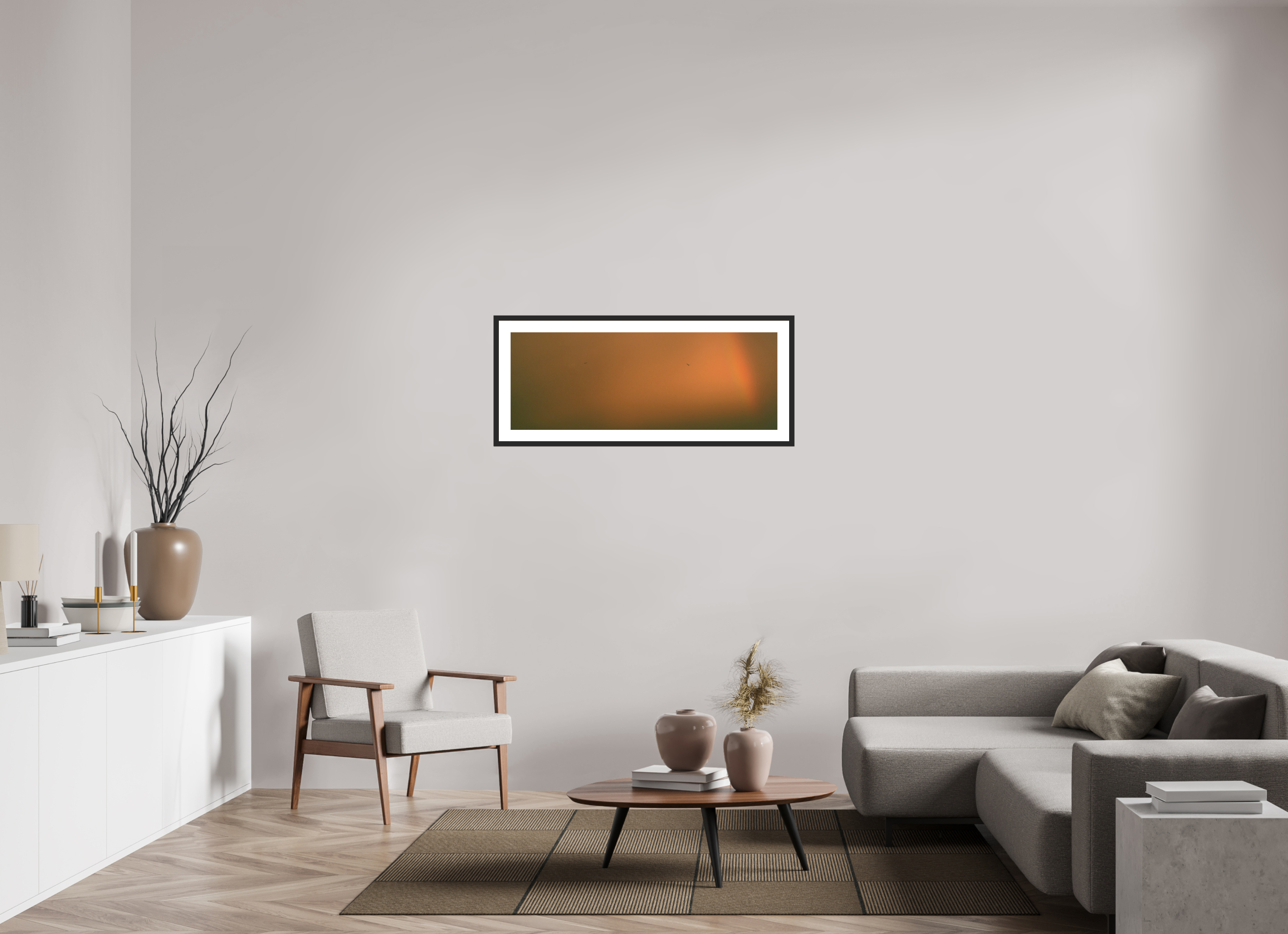 43.1 x 16″, Fuji Crystal Archive Print Framed (Black) Rainbow