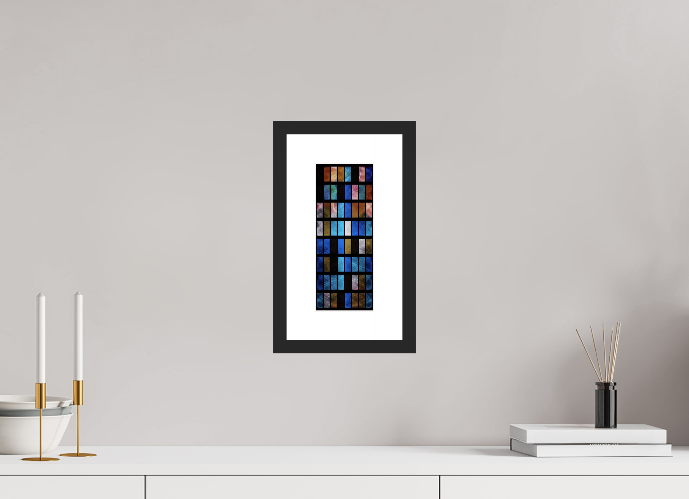 4 x 9.7″, Fuji Crystal Archive Print Framed (Black) Stained Glass