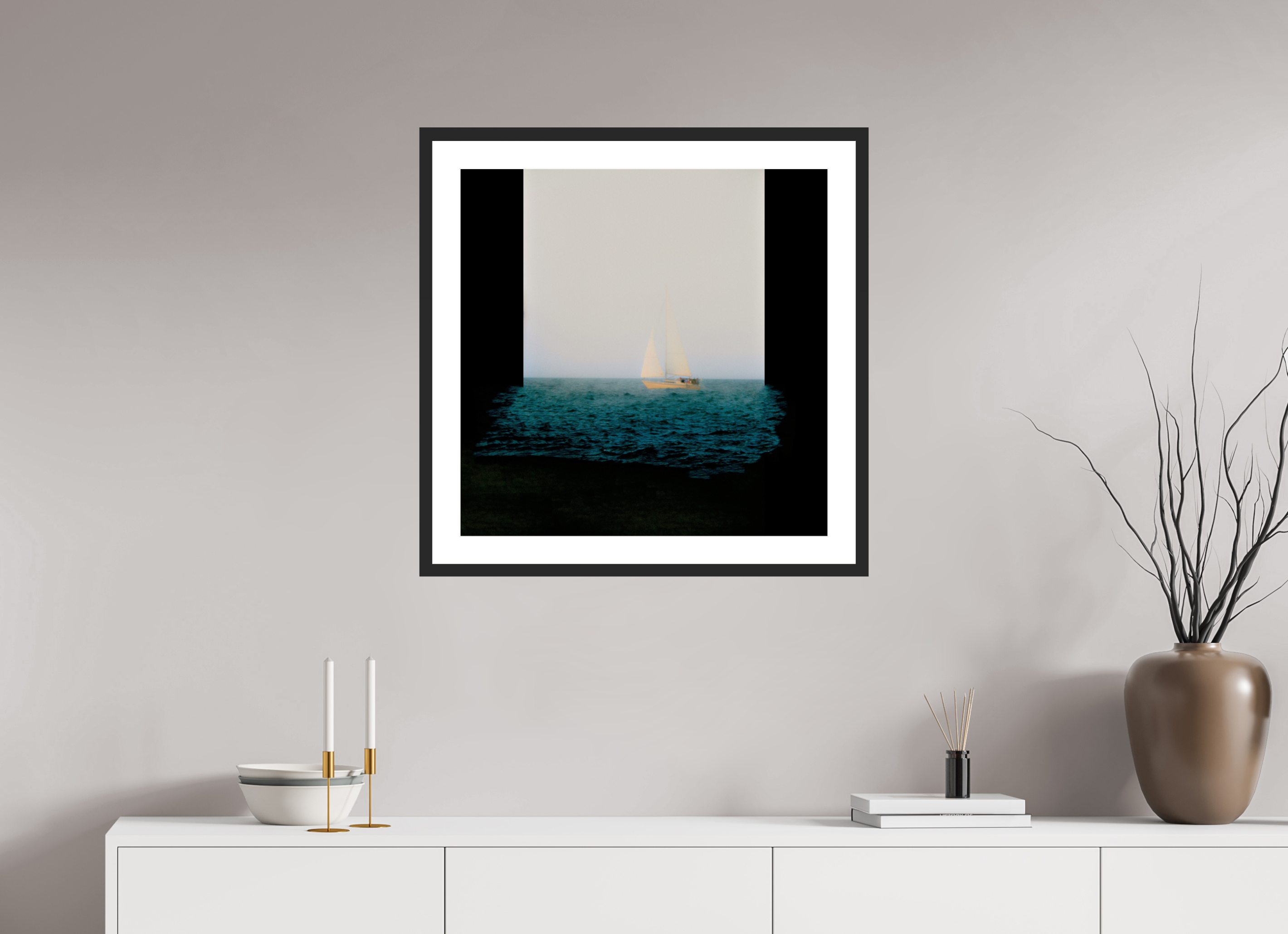 25 x 25″, Framed #1 sleeps