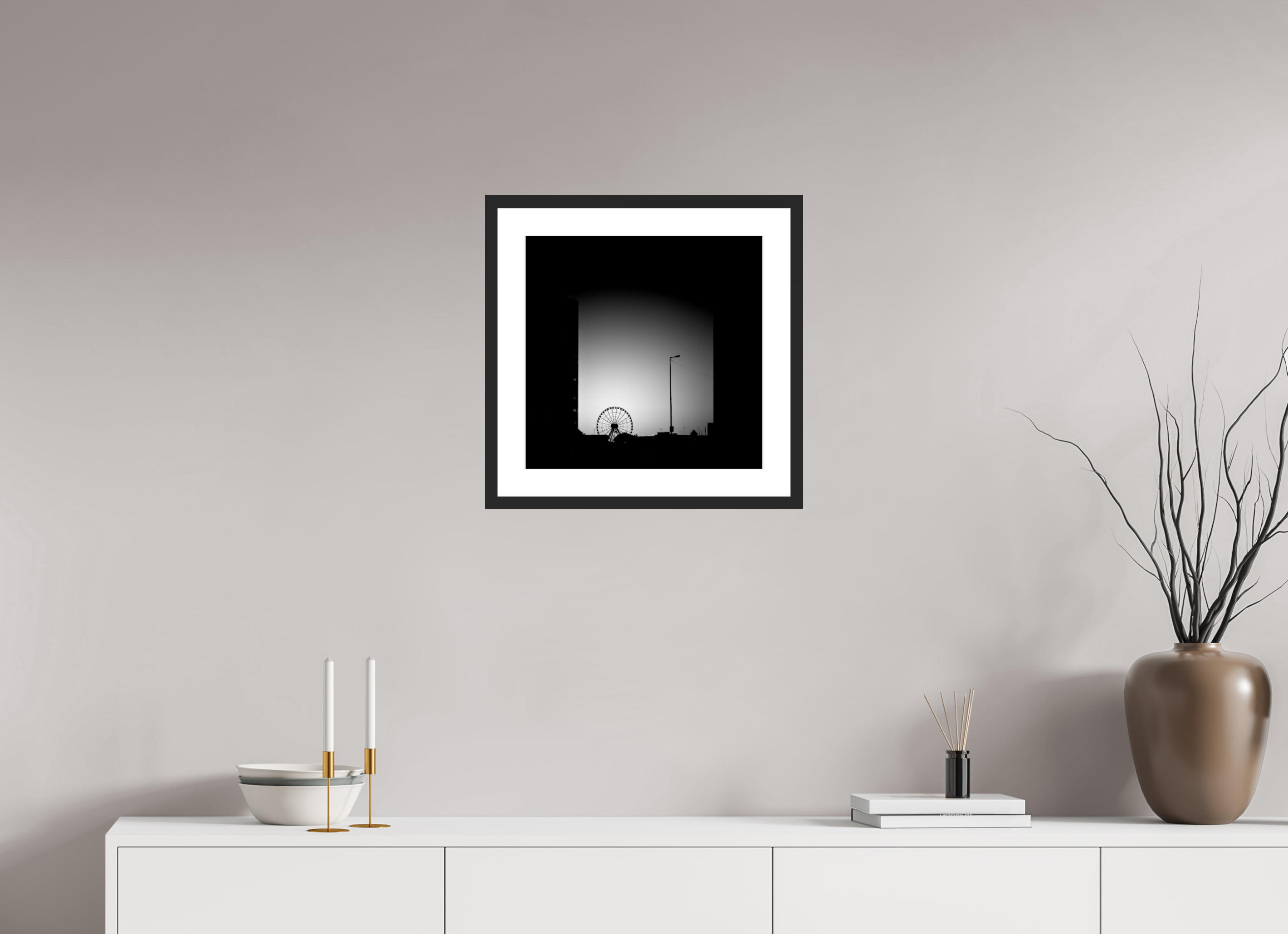 16.3 x 16″, Fuji Crystal Archive Print Framed (Black) Navy Pier