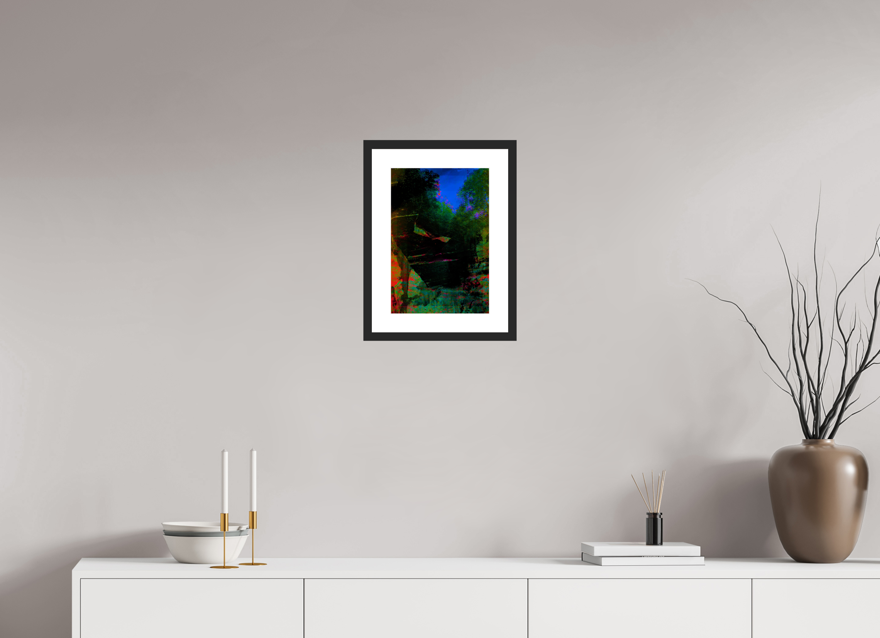 10 x 14.6″, Framed #1 greens