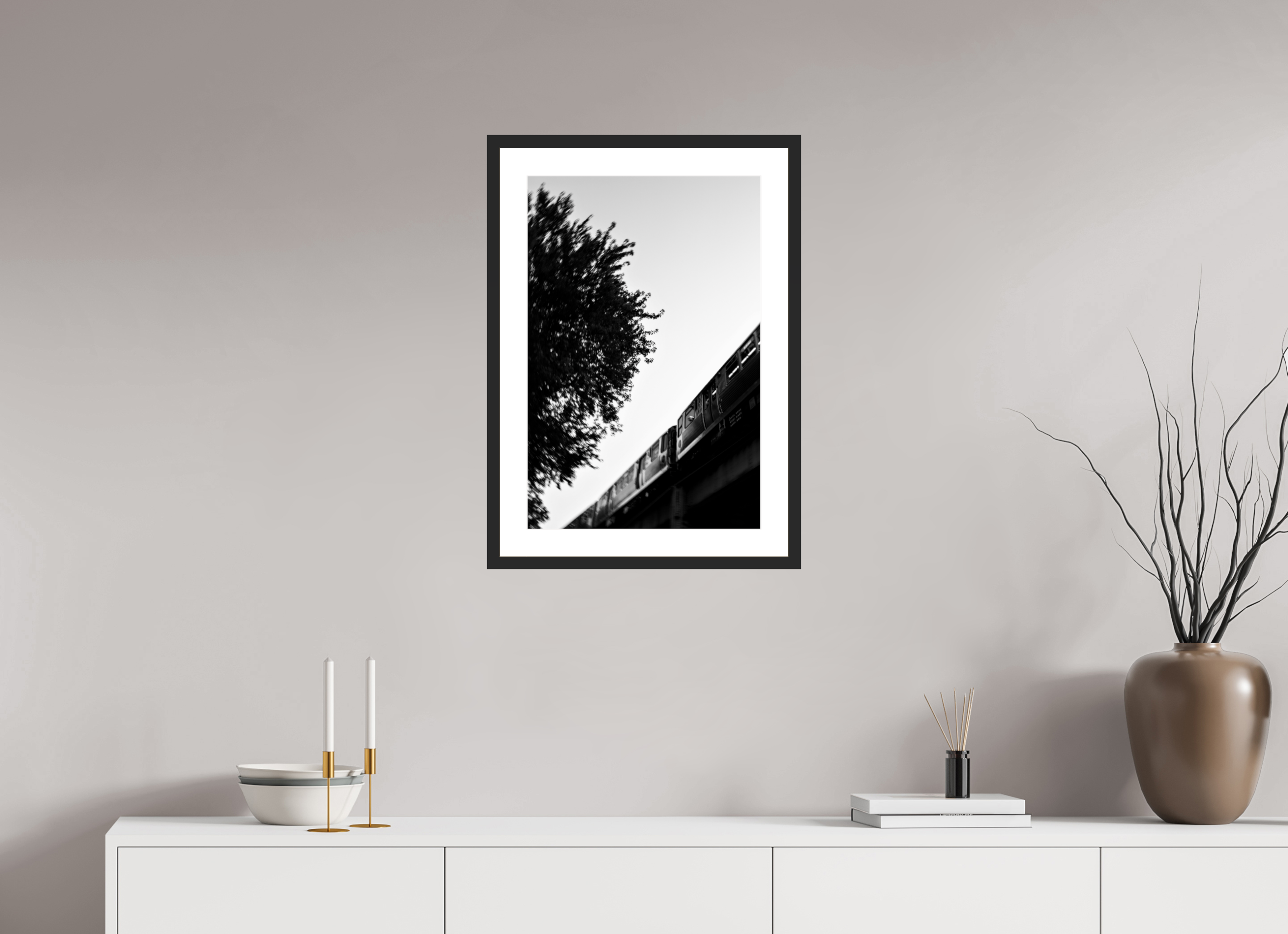 16 x 24″, Fuji Crystal Archive Print Framed (Black) Transit
