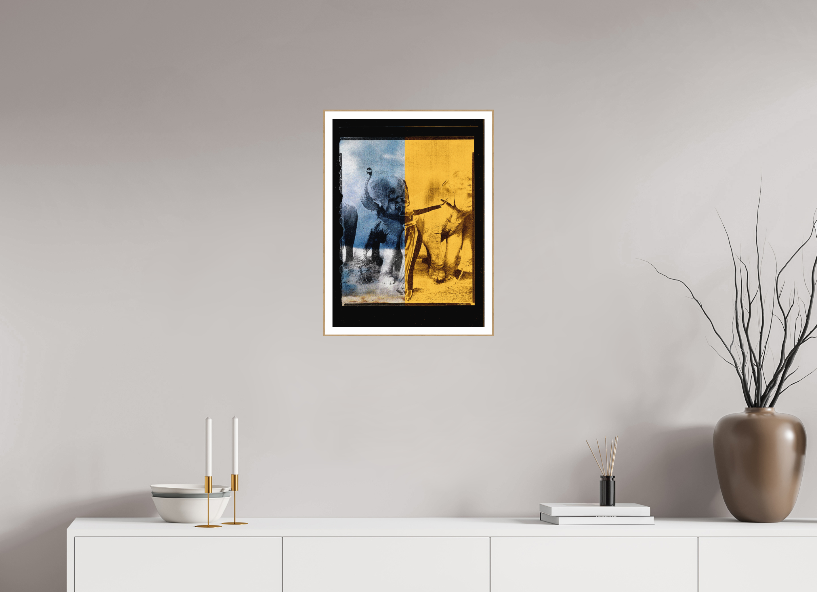 16 x 21.9″, Solid Wood ArtBox (Oak) Tusko