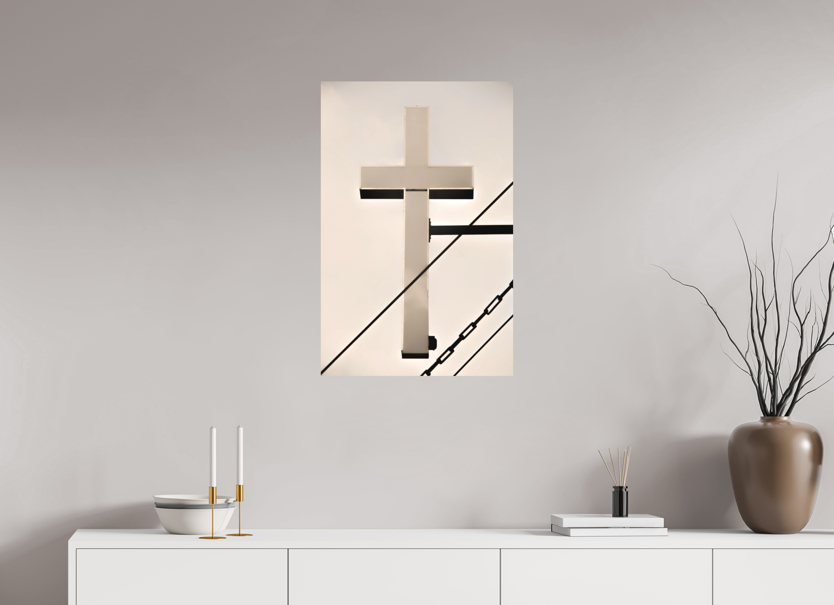 20 x 30.6″, Aluminum Dibond Catholic School
